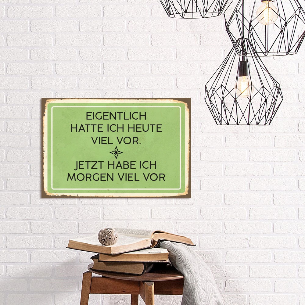 queence Metallbild "Viel vor" Sprüche 1 Stk. tlg. günstig online kaufen
