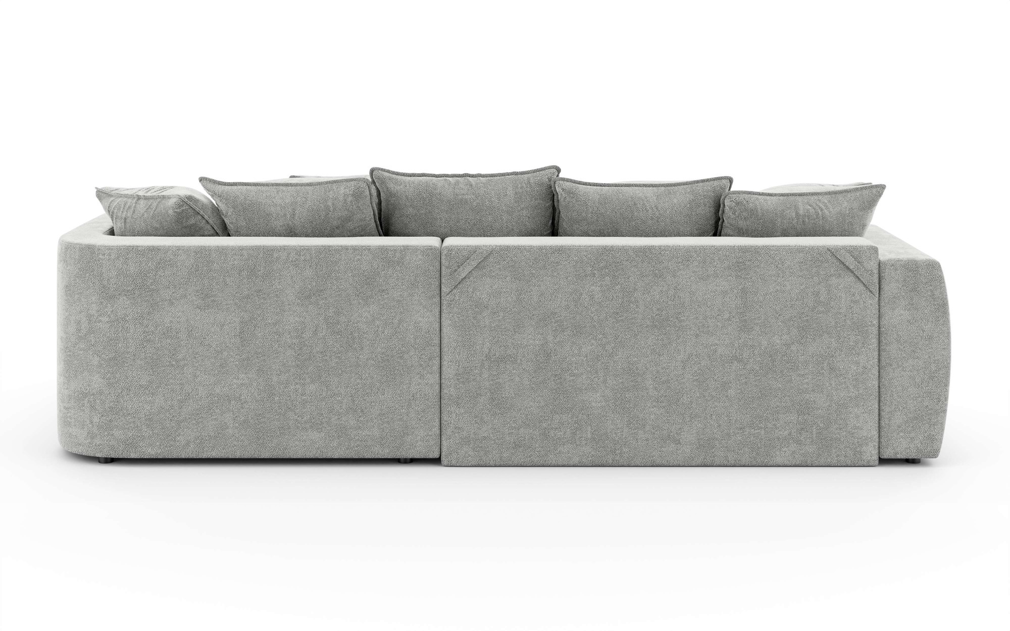 INOSIGN Ecksofa »Kahekili, Schlafsofa mit Bettkasten, Maße B/T/H: 255/181/90/ cm«, L-Form mit Wellenunterfederung, 7 Rückenkissen und 2 Zierkissen