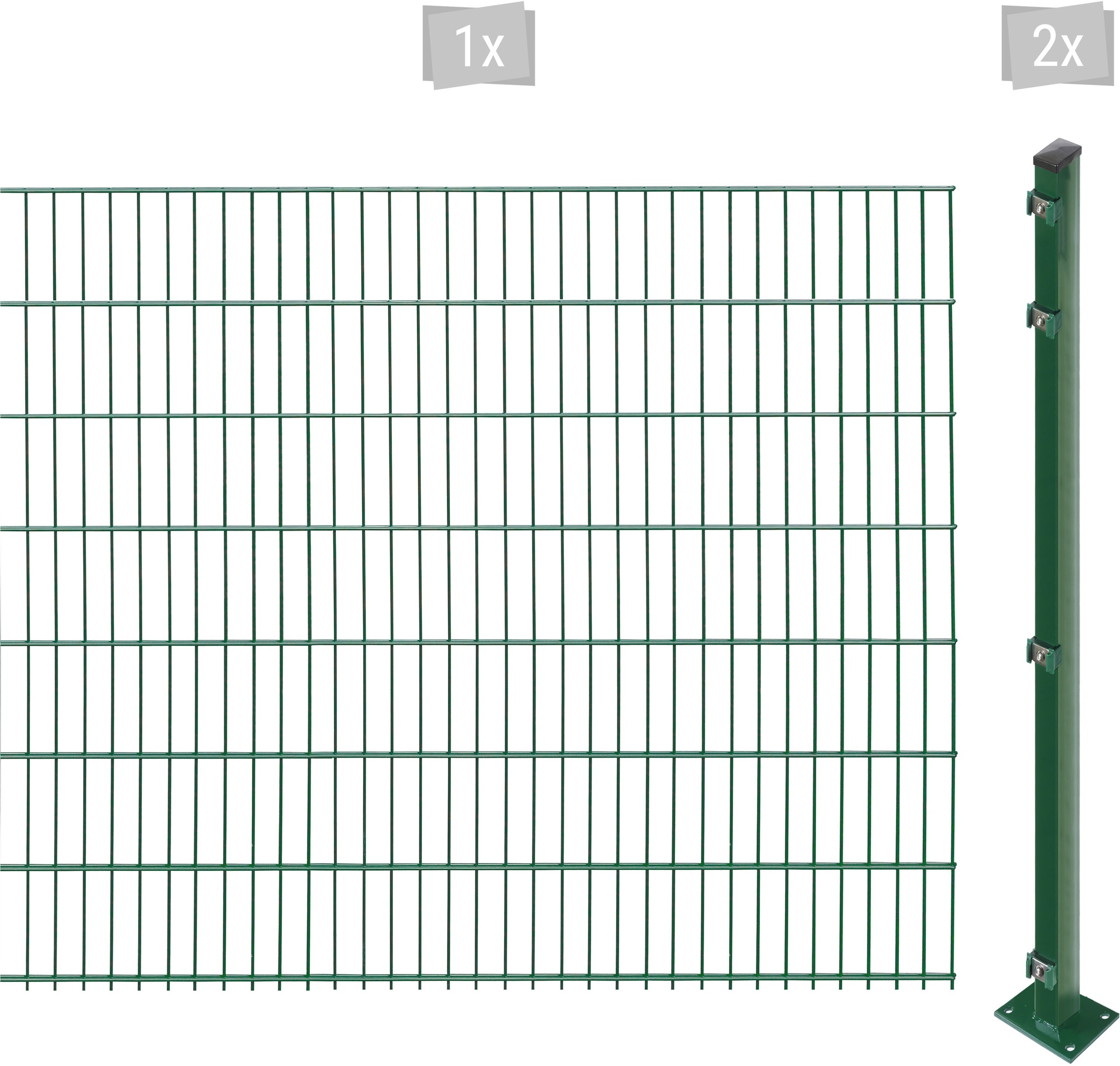 Arvotec Doppelstabmattenzaun "EASY 143 zum Aufschrauben", Zaunhöhe 143 cm, Zaunlänge 2 - 60 m