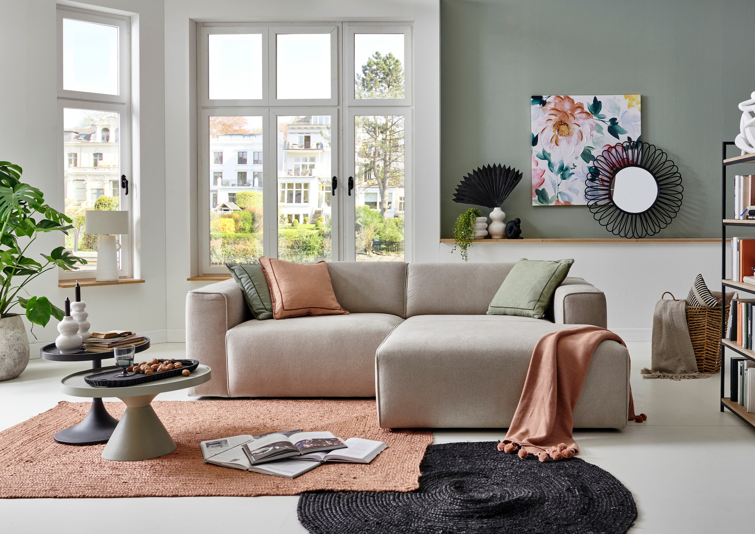 Home affaire Ecksofa "Noord mit Kedernaht, Breite 234 cm, L-Form" mit Keder günstig online kaufen