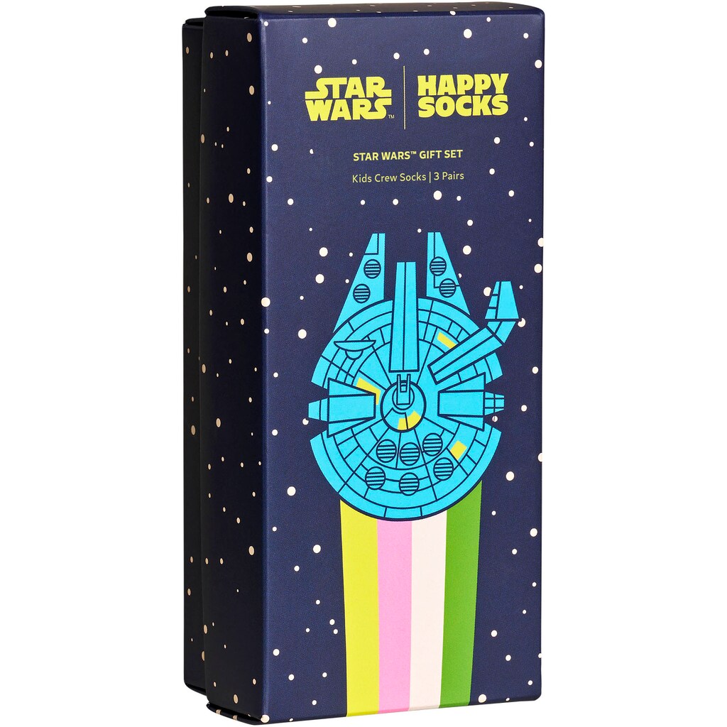 Happy Socks Socken »Star Wars Gift Set«, (3 Paar), Millennium Falcon, Darth Vader & Star Wars Logo