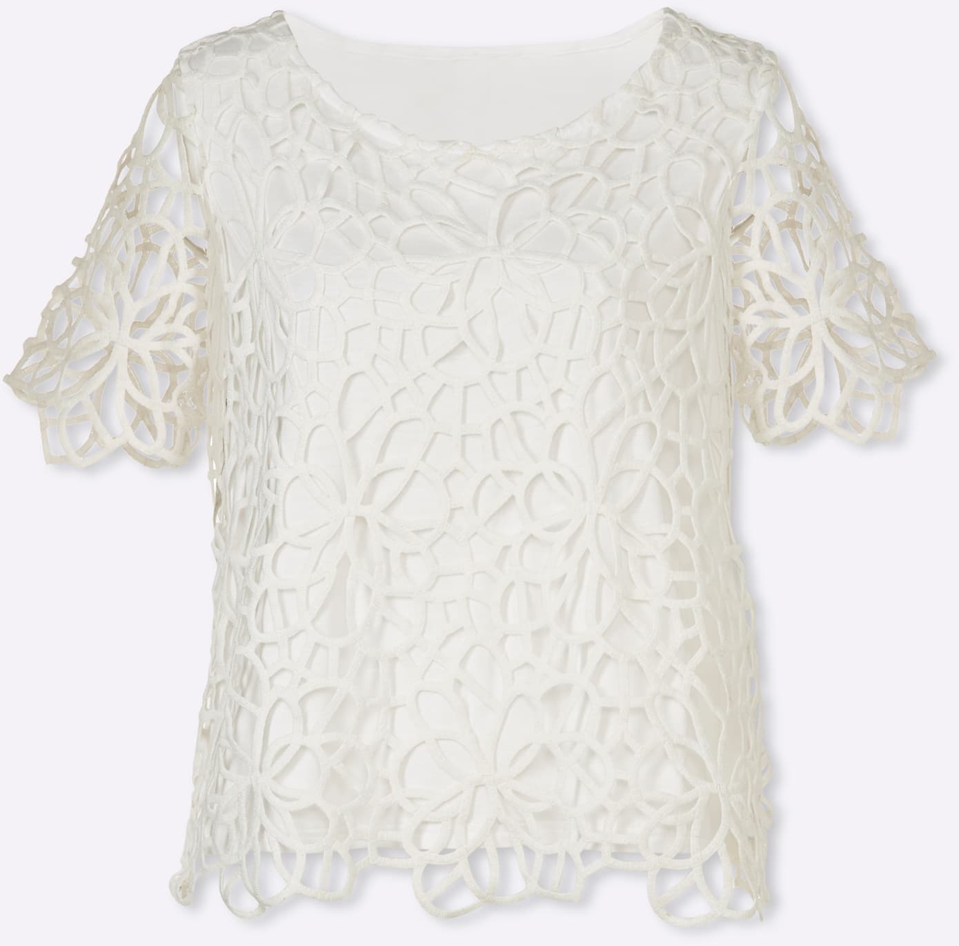 HEINE Lace Blouse Ecru 50 3