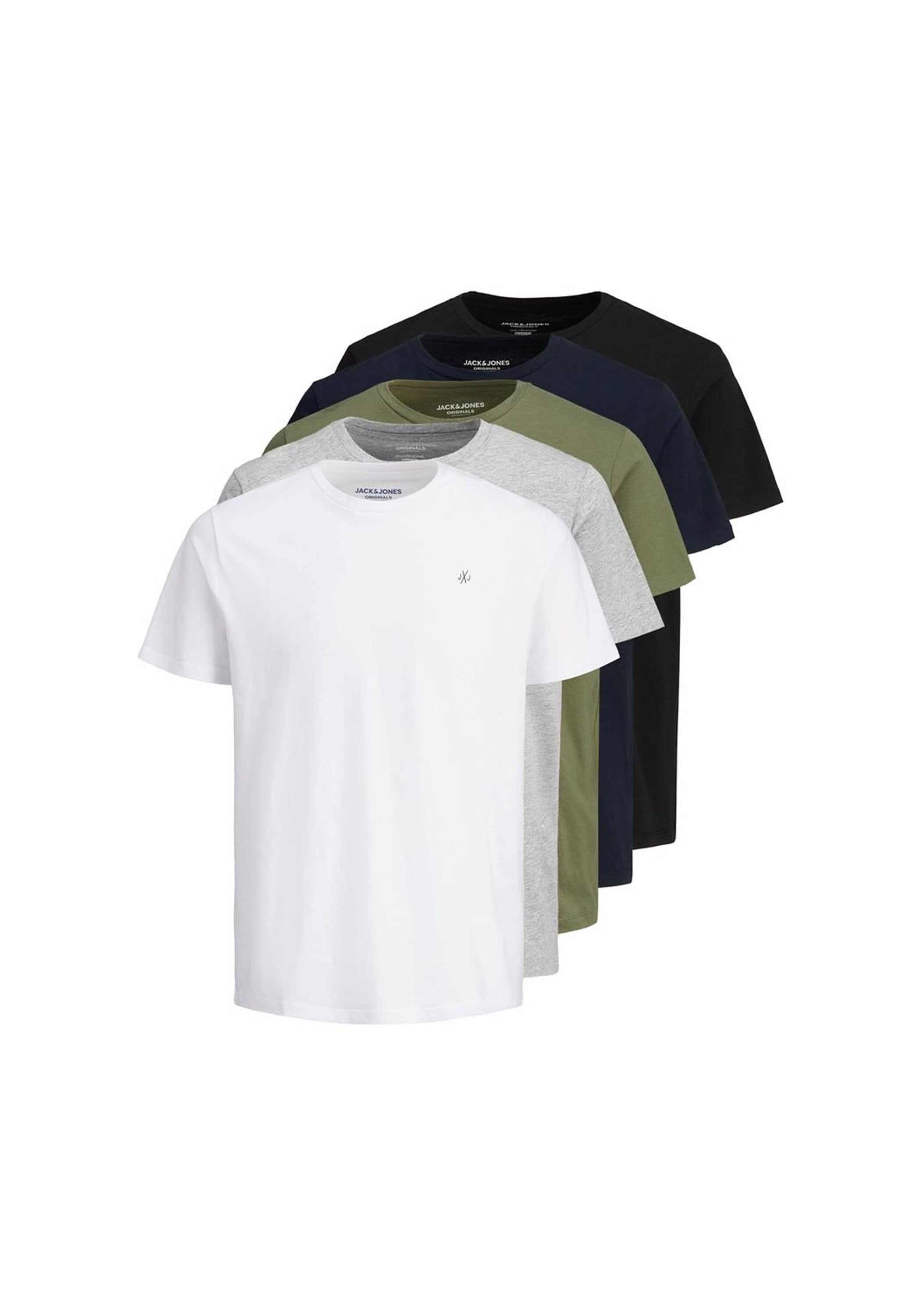 Jack & Jones T-Shirt JORJXJ 5er PACK (1-tlg) aus Baumwolle günstig online kaufen