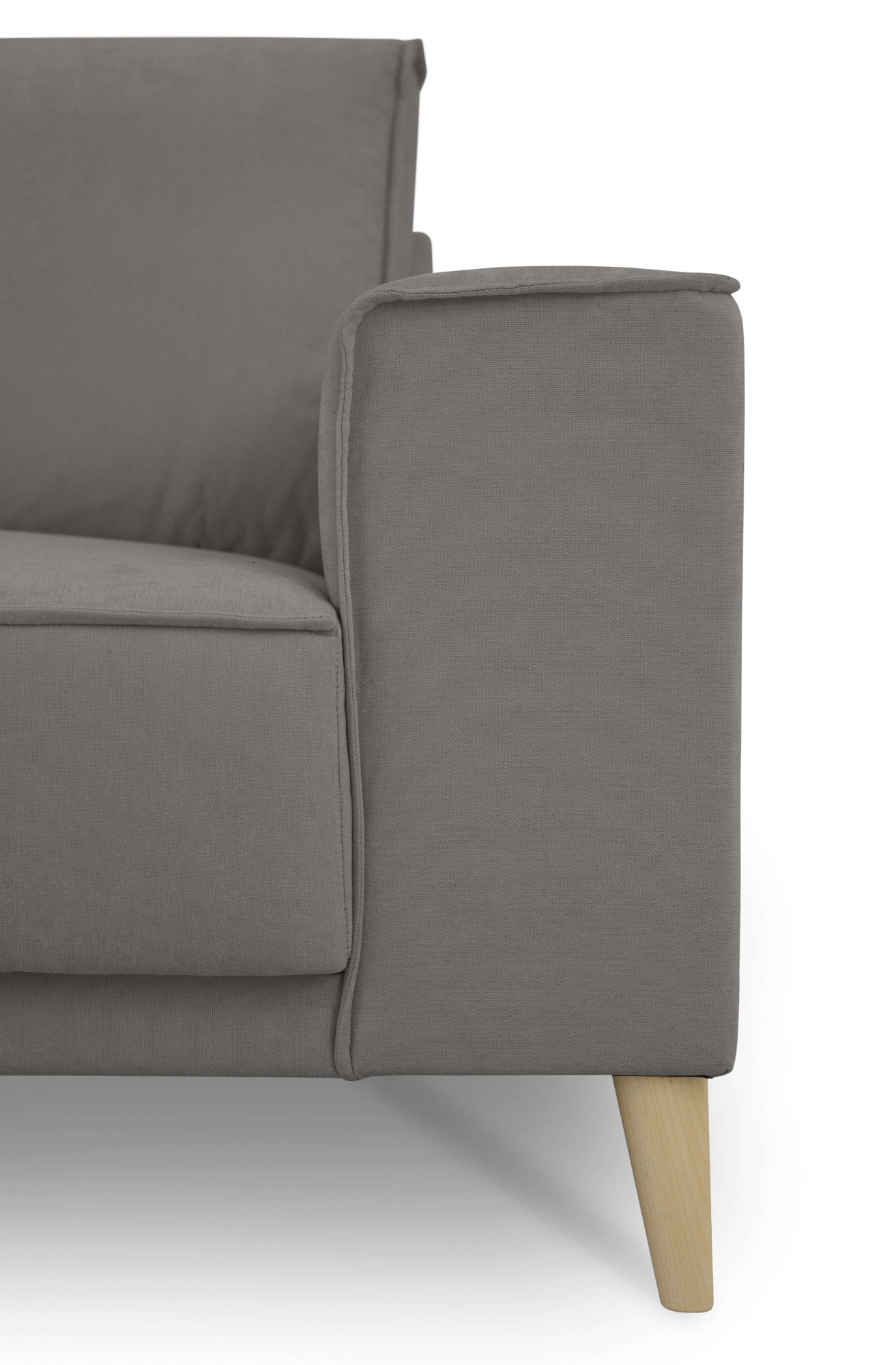 OTTO home Ecksofa »Oland Skandi, weicher Chenille-Stoff« L-Form, 280 cm, Wellenunterfederung, Skandi-Design, Massivholzfüße