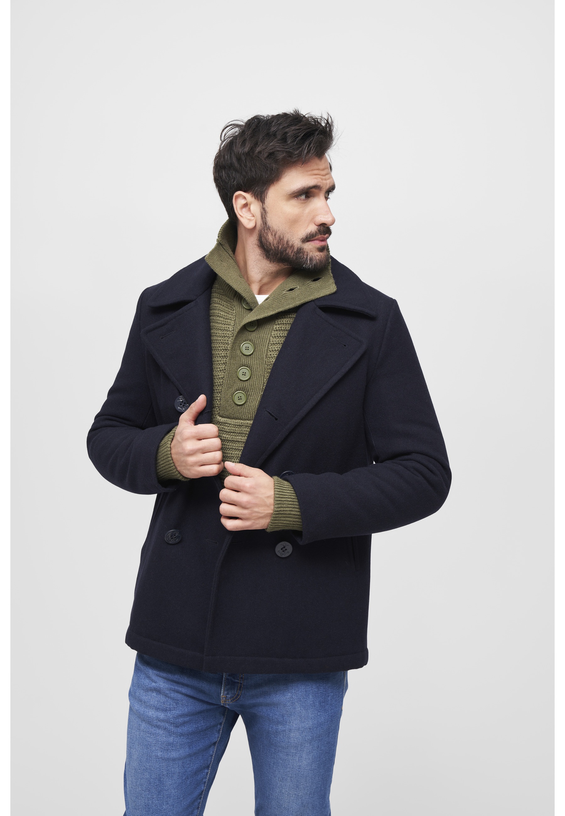 Brandit Wintermantel »Brandit Herren Pea Coat« 1 Stk. tlg. ohne Kapuze