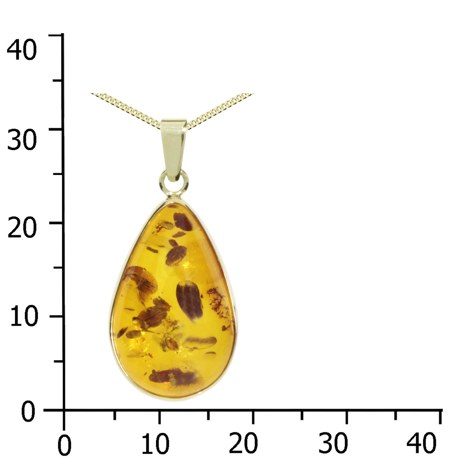 OSTSEE-SCHMUCK Kette und Anhänger Set »- Classic 21x14 - Gold 333/000 - Bernstein«