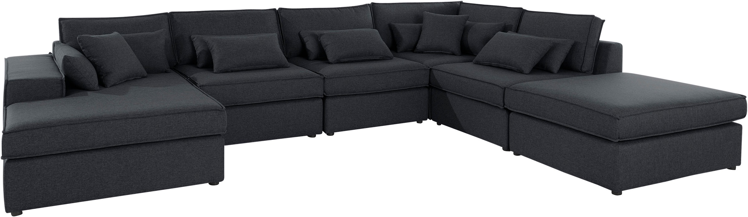 OTTO home Wohnlandschaft "Florid U-Form" 6 Teile, bestehend aus Modulen, vi günstig online kaufen