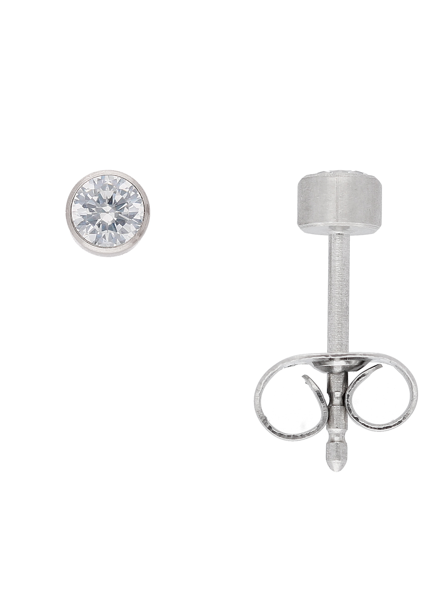 Adelia´s Paar Ohrhänger »1 Paar Edelstahl Ohrringe / Ohrstecker mit Zirkonia Ø 3,5 mm«, mit Zirkonia Edelstahlschmuck für Damen