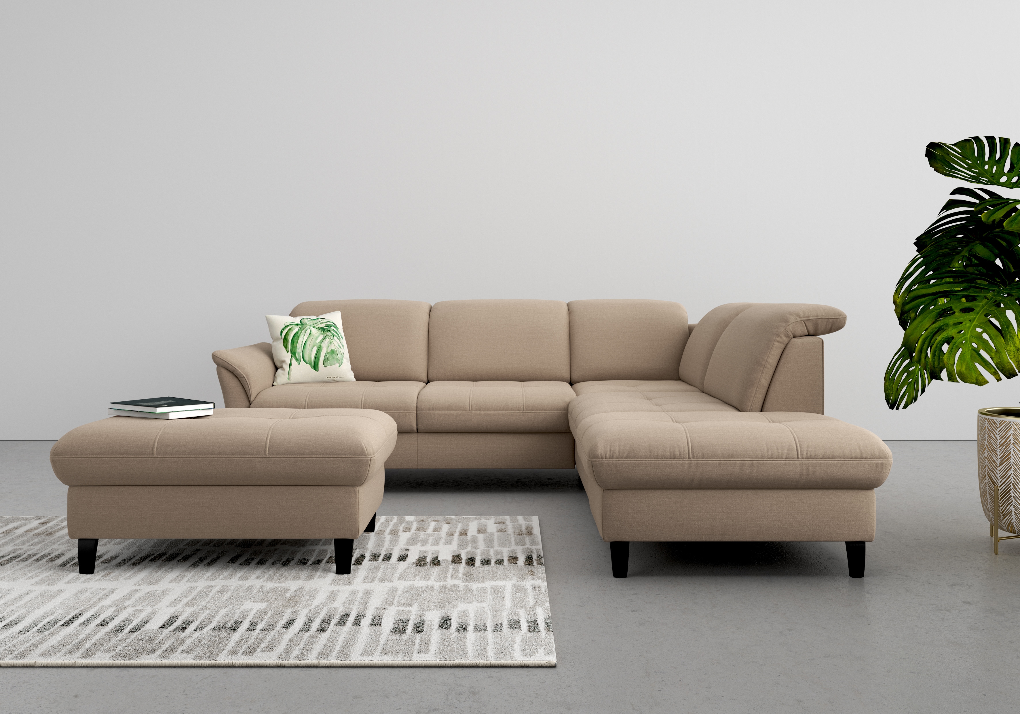 sit&more Ecksofa "Maggiore L-Form" wahlweise mit Kopfteilverstellung, Schlaffunktion und Stauraum