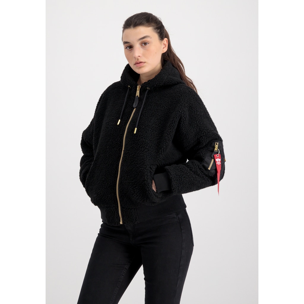 Alpha Industries Bomberjacke »ALPHA INDUSTRIES Women - Bomber Jackets MA-1 OS Hooded Teddy Wmn«