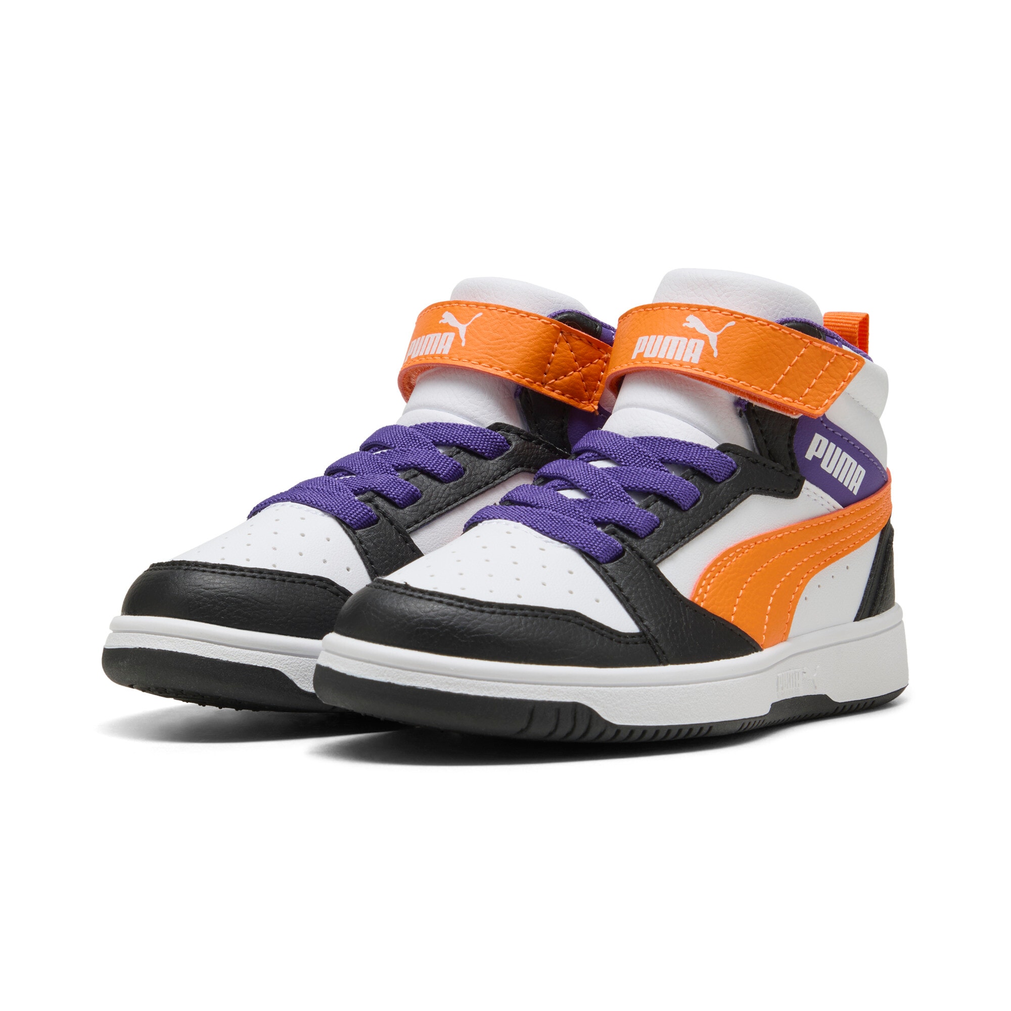 PUMA 1100000002199 "REBOUND V6 MID AC+ PS" mit leicht profilierter Gummilaufsohle, mit Klettverschluss