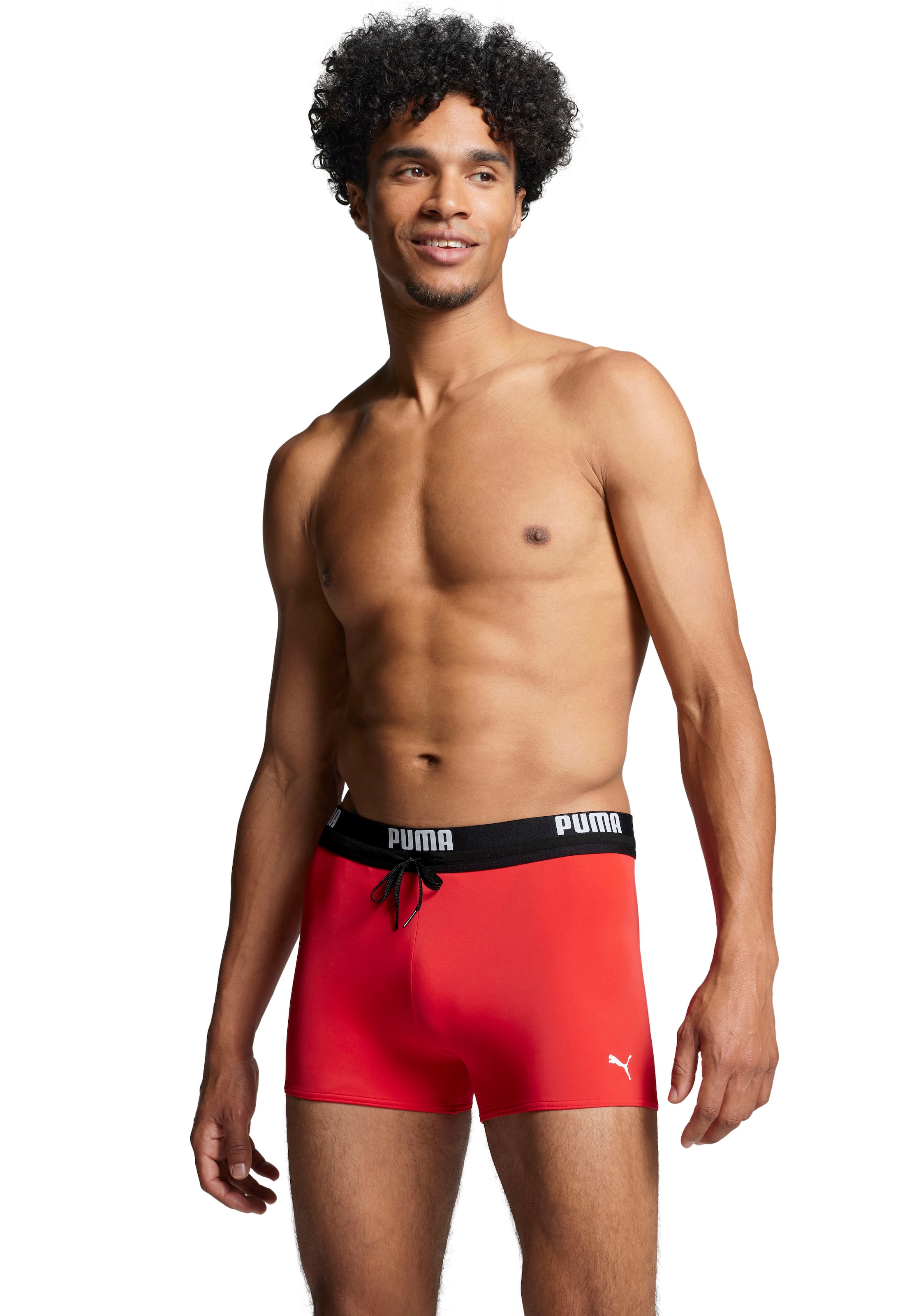PUMA Badepants "PUMA SWIM MEN LOGO SWIM TRUNK", elastischer Logobund mit in günstig online kaufen