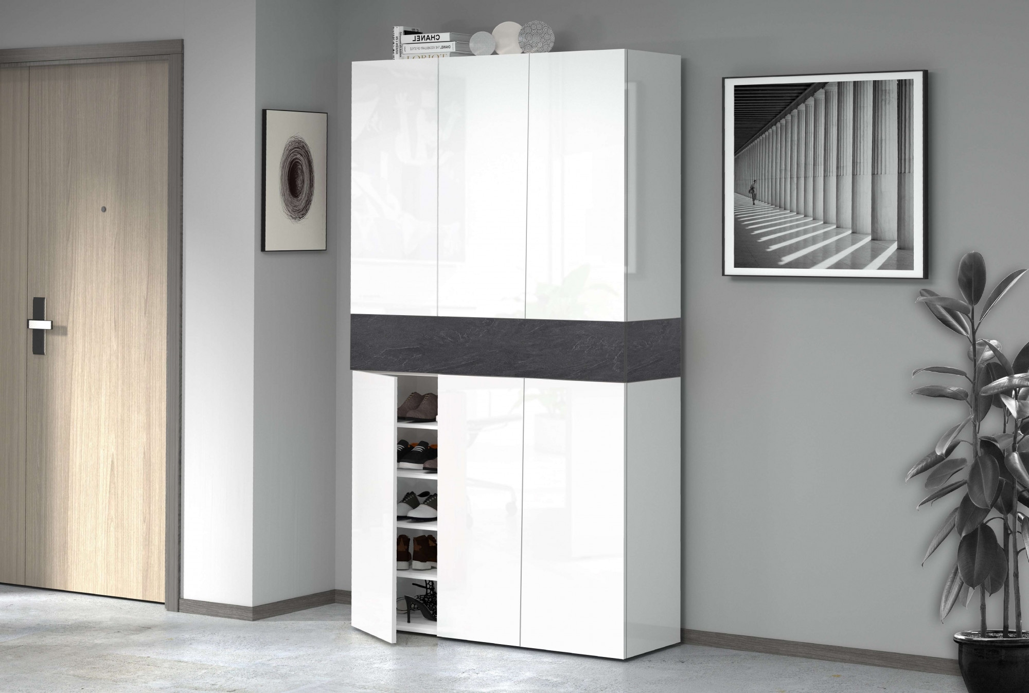 INOSIGN Schuhschrank »Savona«, Höhe 200cm, 12 Einlegeböden, 21 Fächer