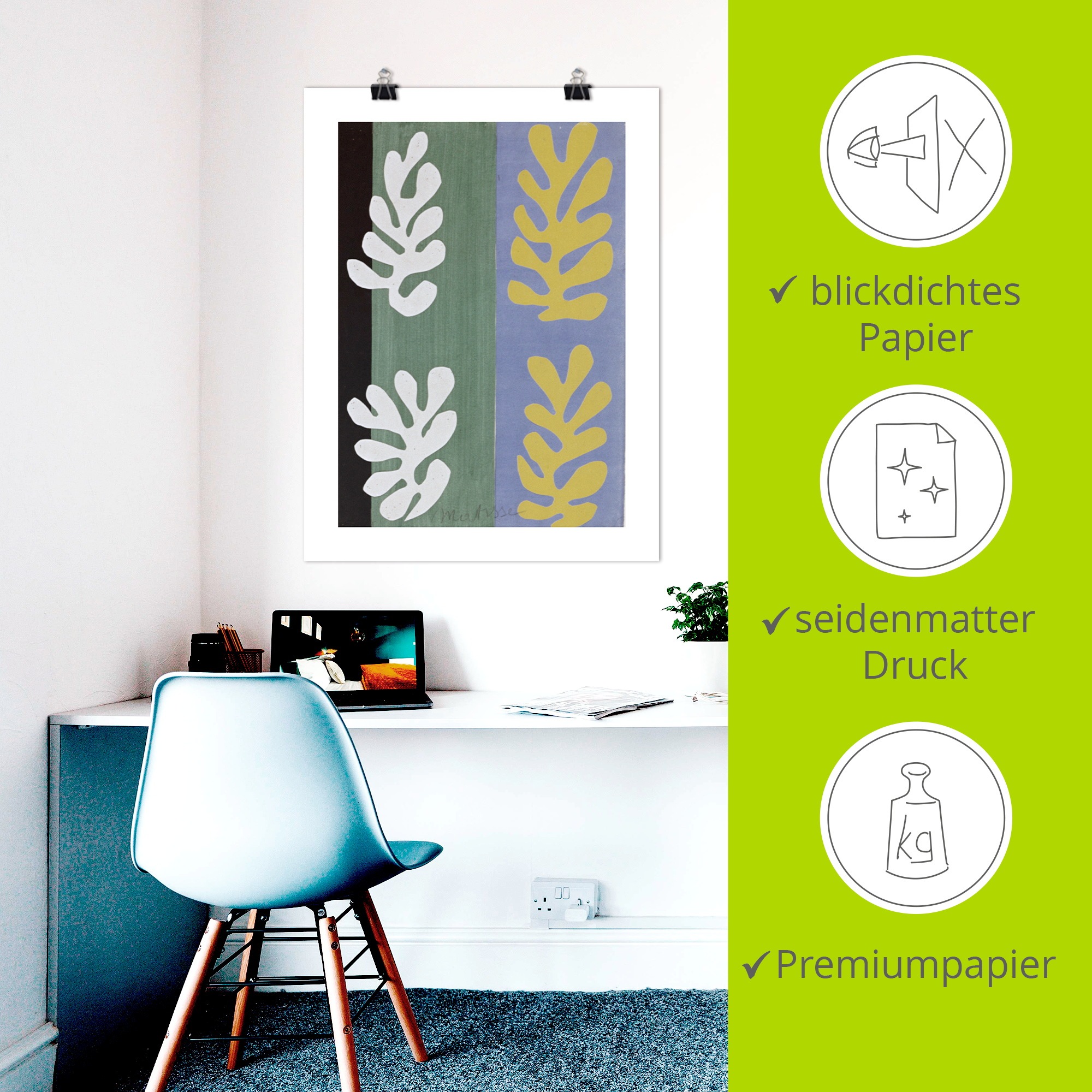 Artland Wandbild »Komposition (Der Samt) 2. 1947« Gegenstandslos 1 Stk. tlg. als Alubild, Leinwandbild, Poster, Wandaufkleber in verschied. Größen