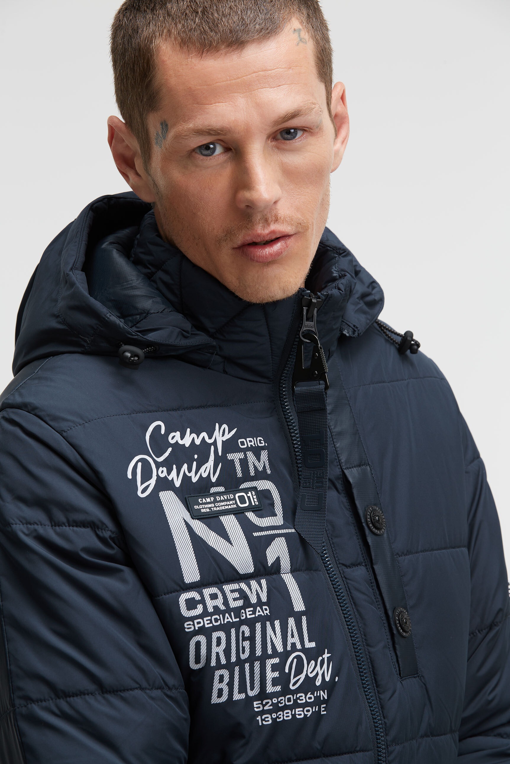CAMP DAVID Winterjacke, mit Kapuze, mit Innentaschen