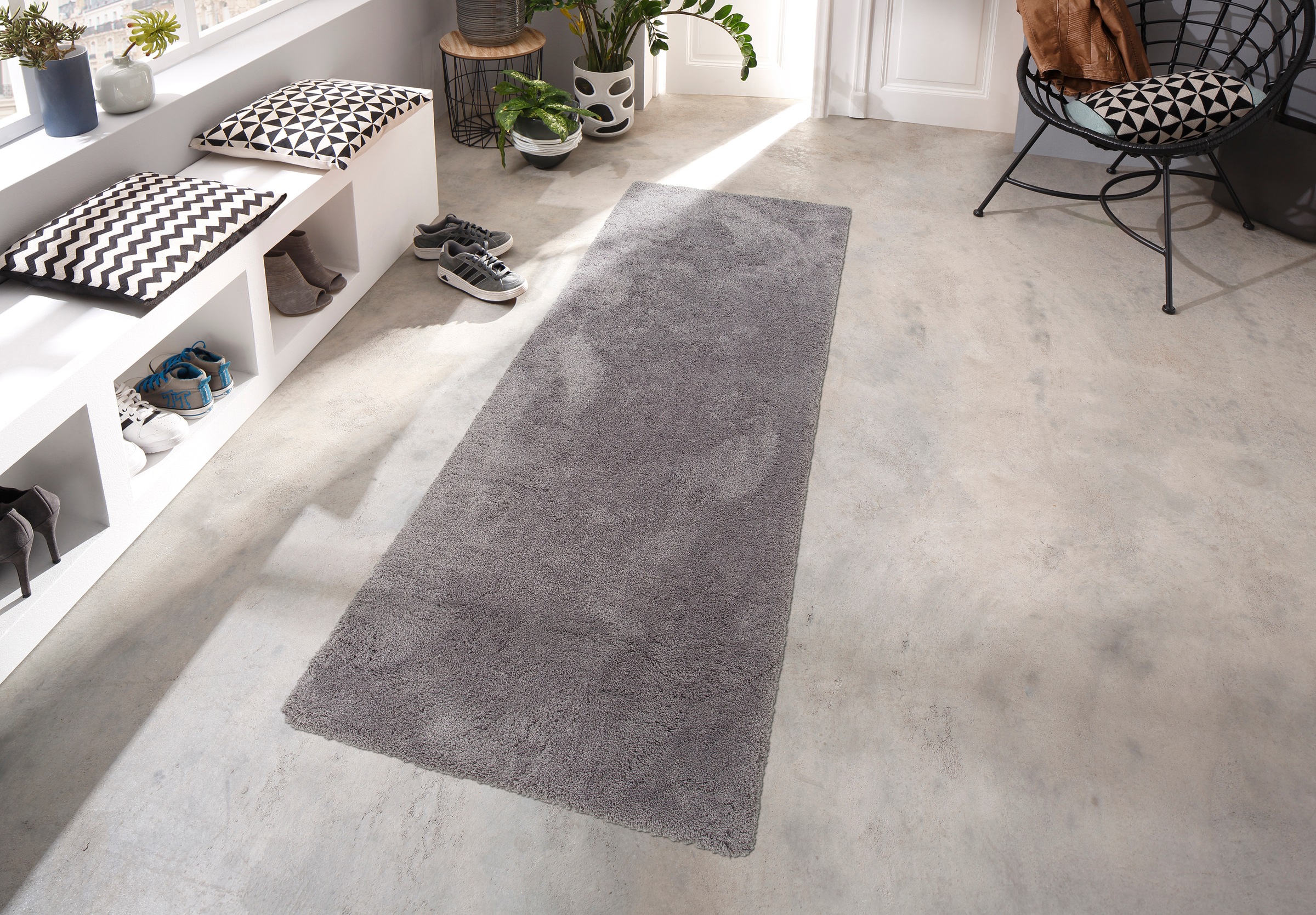my home Hochflor-Läufer »Desner«, rechteckig, 38 mm Höhe, besonders weich und flauschig durch Microfaser, fußbodenheizungsgeeignet, Teppichläufer, Brücke, ideale Teppiche für Wohnzimmer, Schlafzimmer, Esszimmer, Flur & Diele