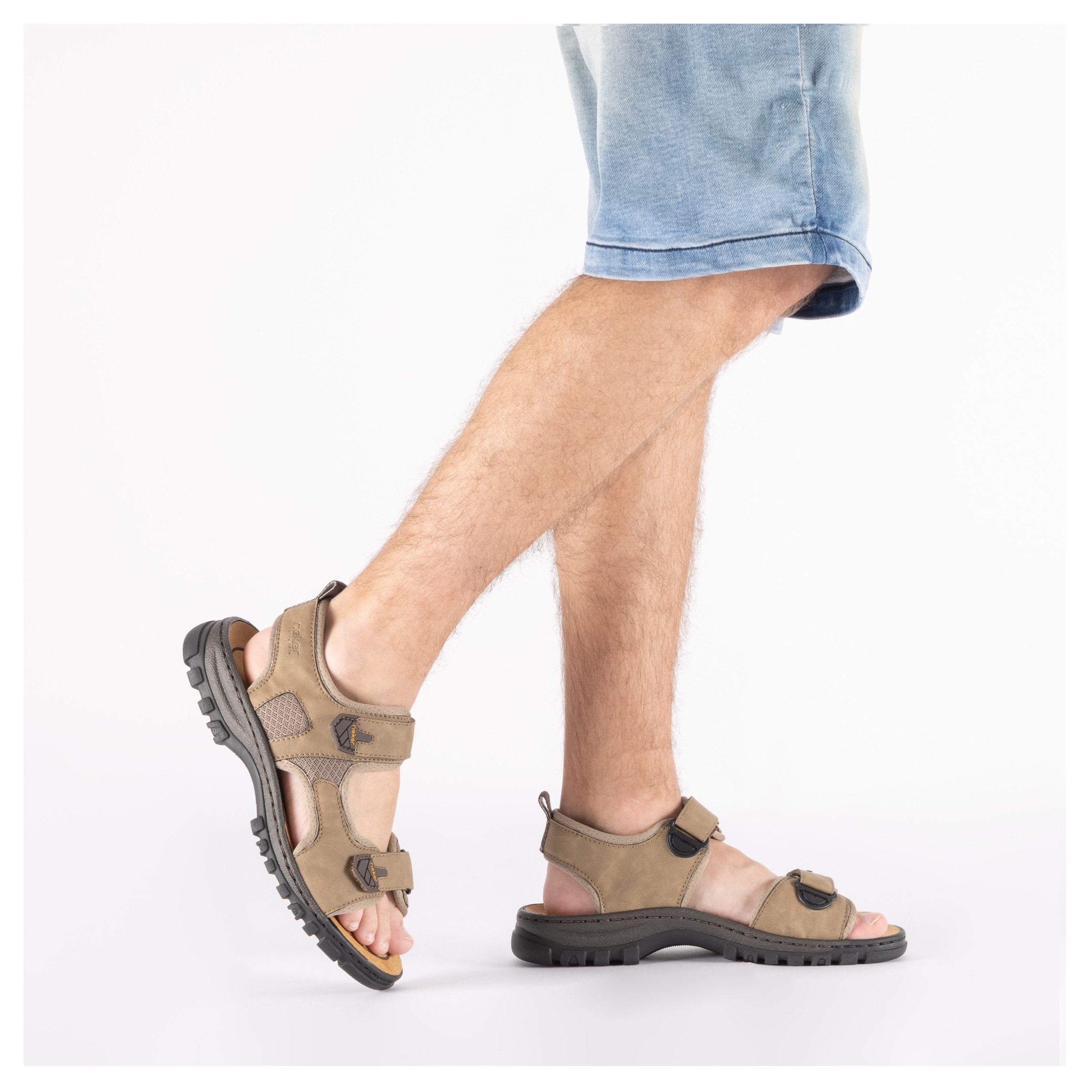 Rieker Sandale  Trekkingsandale, Outdoorsandale, Sommerschuh mit Klettriemchen