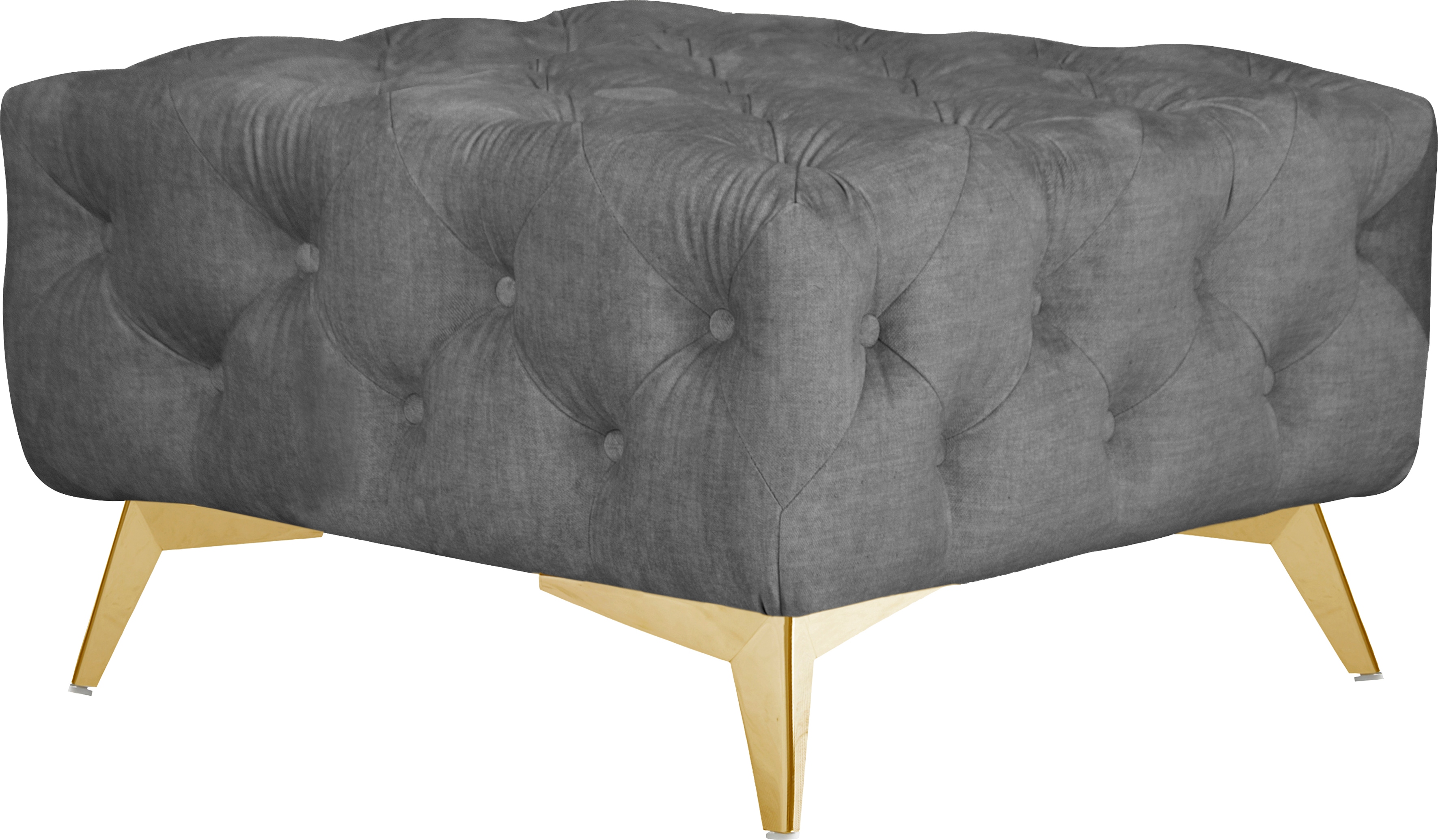 Home affaire Polsterhocker "Glynis" aufwändige Knopfheftung, moderne Chesterfield Optik, Fußfarbe wählbar
