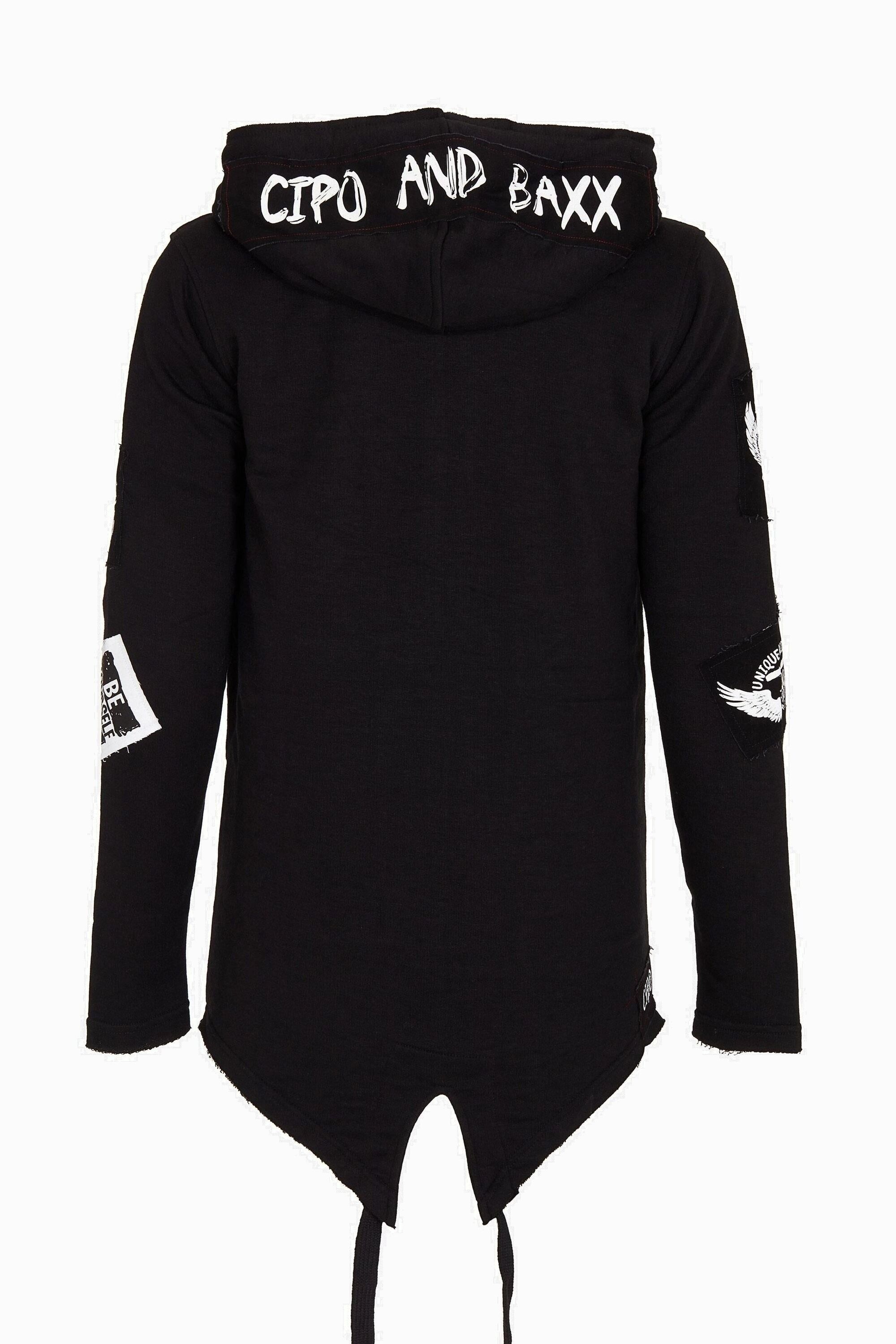 Cipo & Baxx Sweatjacke »Sweatjacke«, mit coolen Stickereien, CL-240