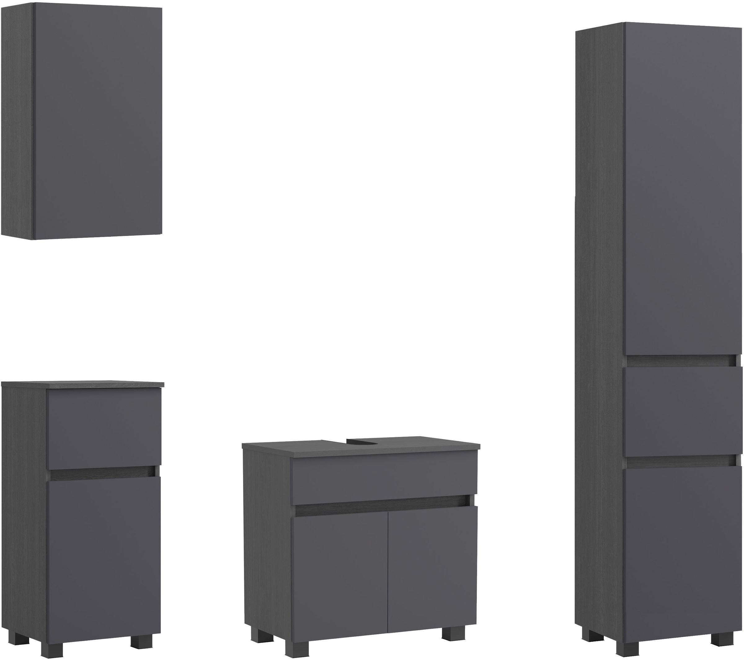 OTTO home Badmöbel-Set "BOZEN, 4-tlg. Unterbecken-Set - Seitenschrank"