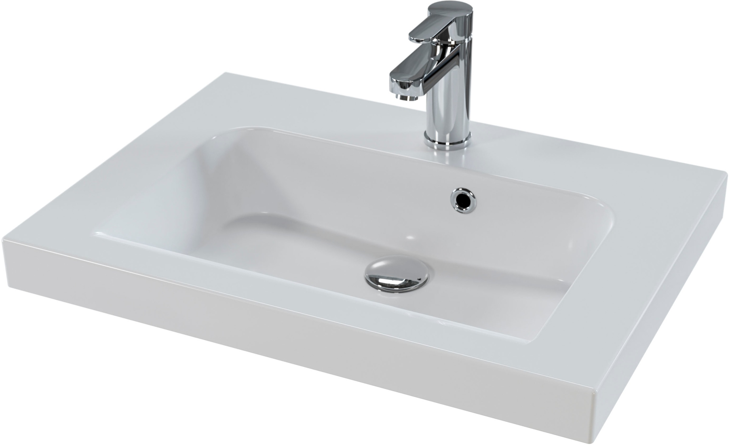 Thumbnail - Saphir Waschtisch "Serie Balto Mineralmarmor-Waschtisch mit Unterschrank, 64,4 cm breit" 2 Stk. tlg. Waschplatz mit 2 Sc...