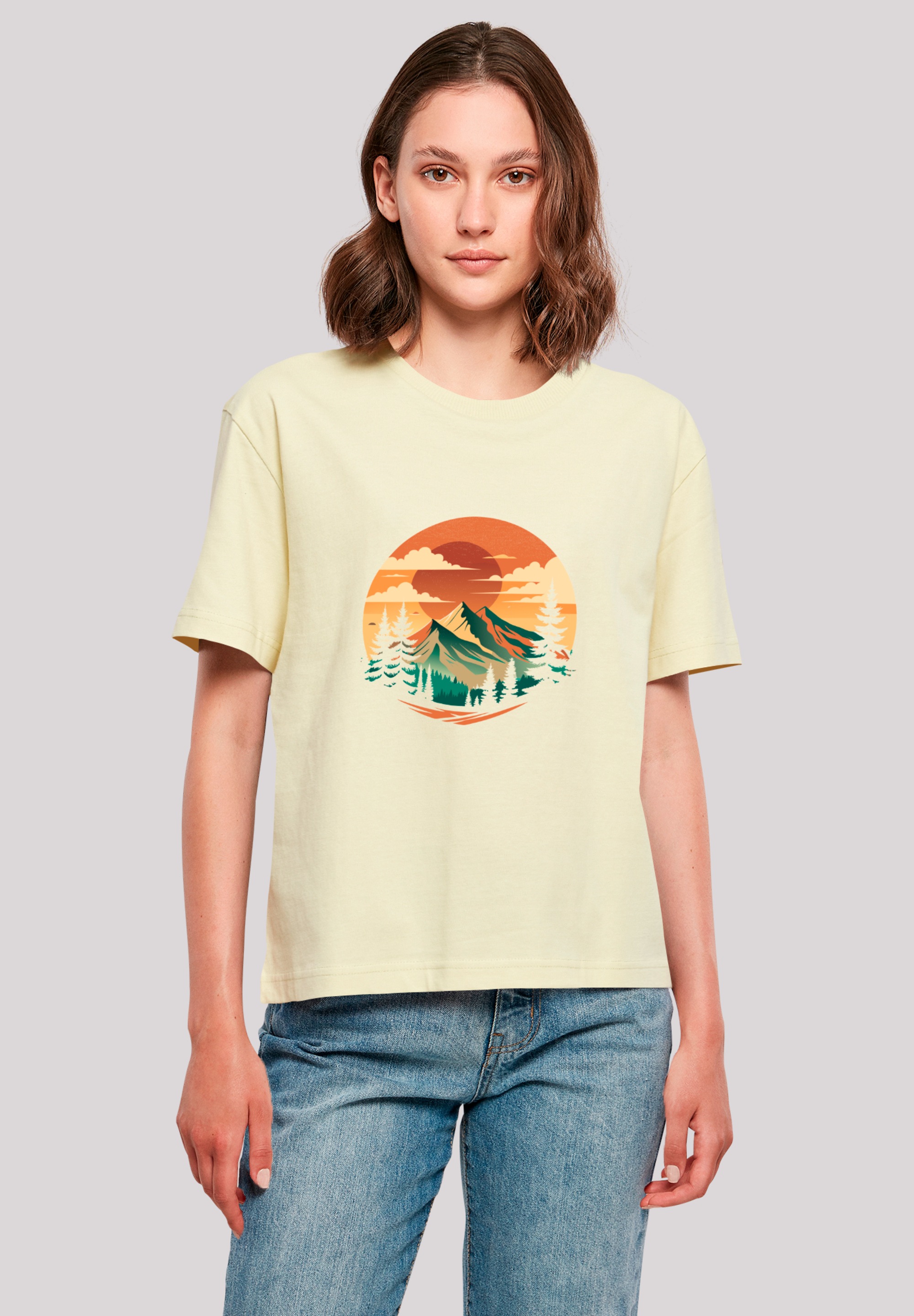 F4NT4STIC T-Shirt »Sonnenuntergang Berglandschaft« Premium Qualität