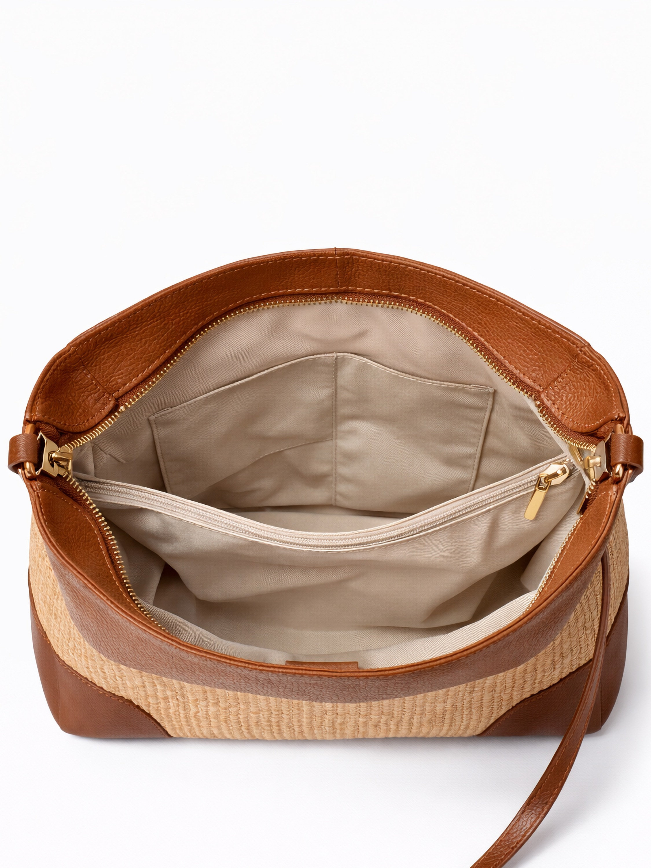 COLLEZIONE ALESSANDRO Schultertasche »Naturale« Luxus aus Leder und Raffia
