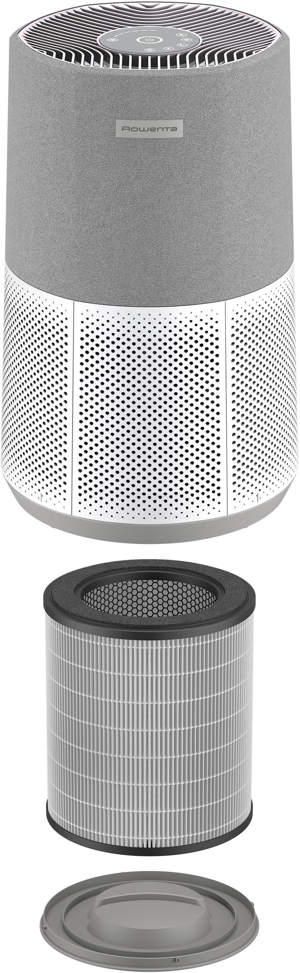 Rowenta Luftreiniger »PU2840 Pure Air City«, für 20 m² Räume, 360° HEPA-Filtration, App, 3 Filterstufen, 38 dB(A), Textil-Finish