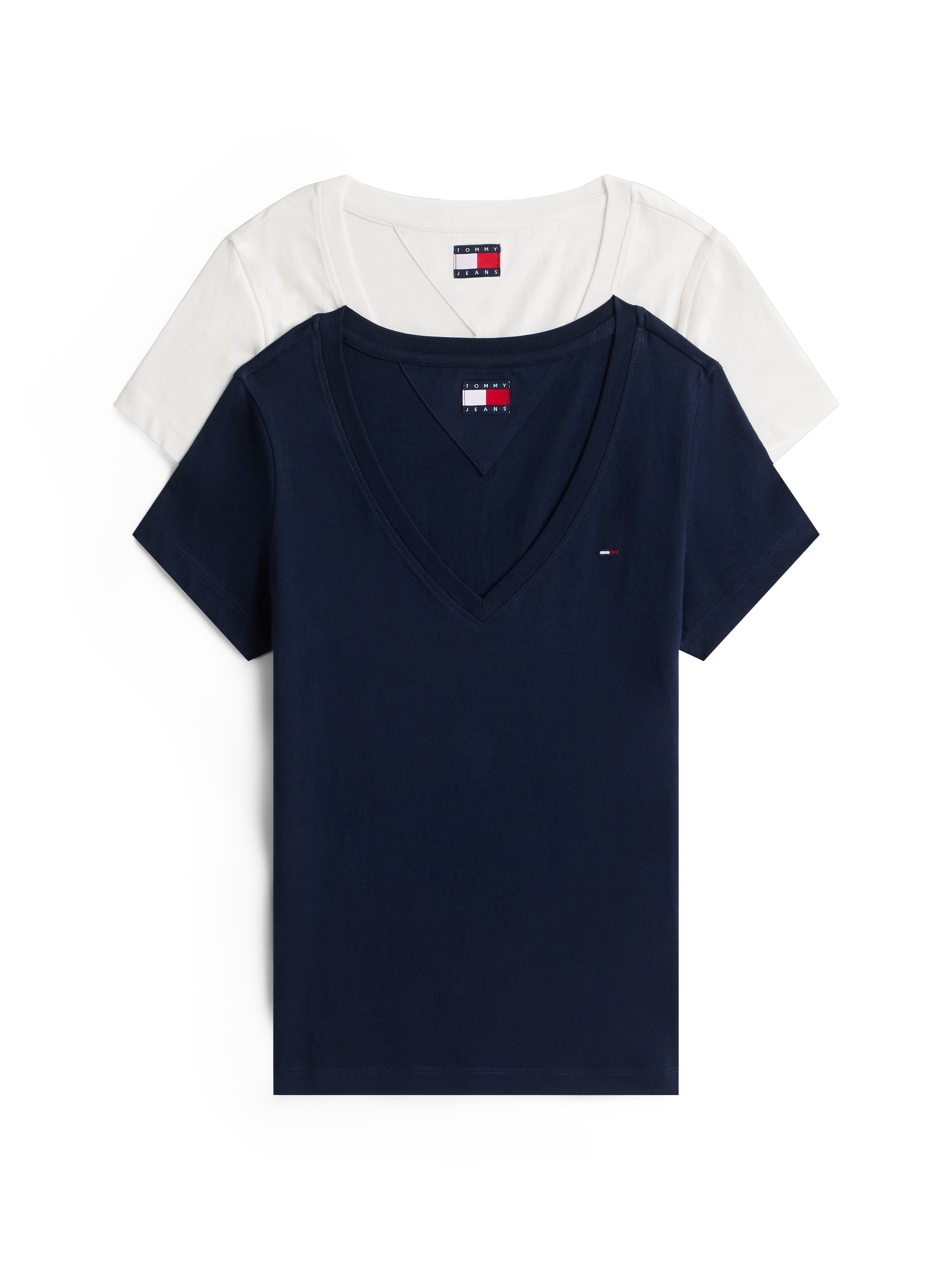 Tommy Jeans T-Shirt "TJW 2PACK V-NECK TEE", (Packung, 2 tlg., 2-er Pack), m günstig online kaufen