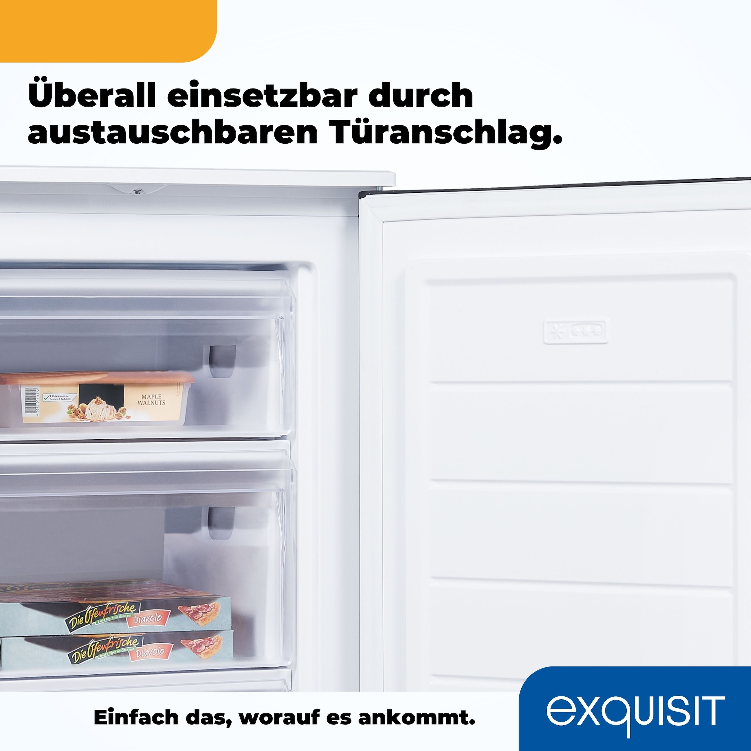exquisit Gefrierschrank »GS81-040C weiss«, 85,5 cm hoch, 54,5 cm breit, energiesparend in Energieefizienz C, 87 Liter Nutzinhalt, 4 Sterne