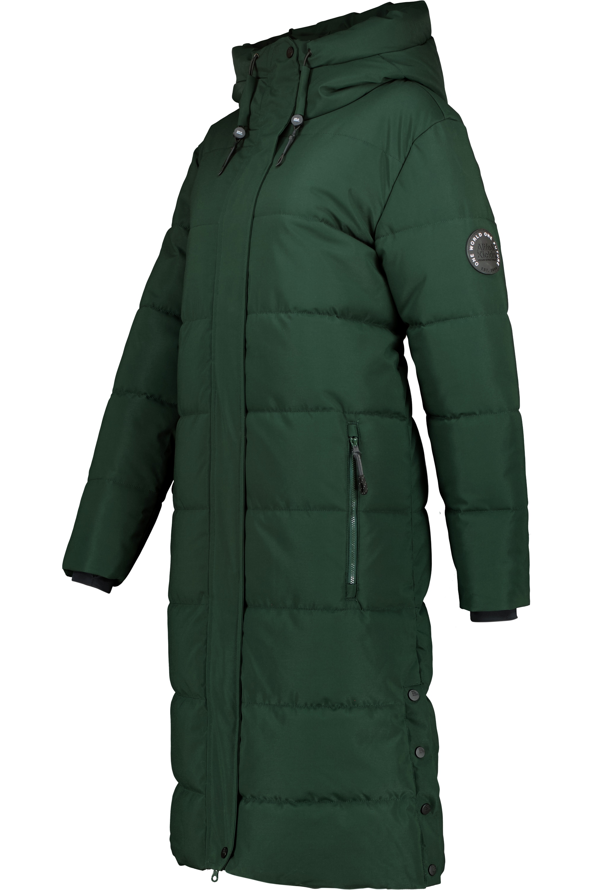 Alife & Kickin Steppjacke »Damen KatiaAK A«, mit Kapuze, Langer Wintermantel mit großer Kapuze und regulierbarer Beinfreiheit