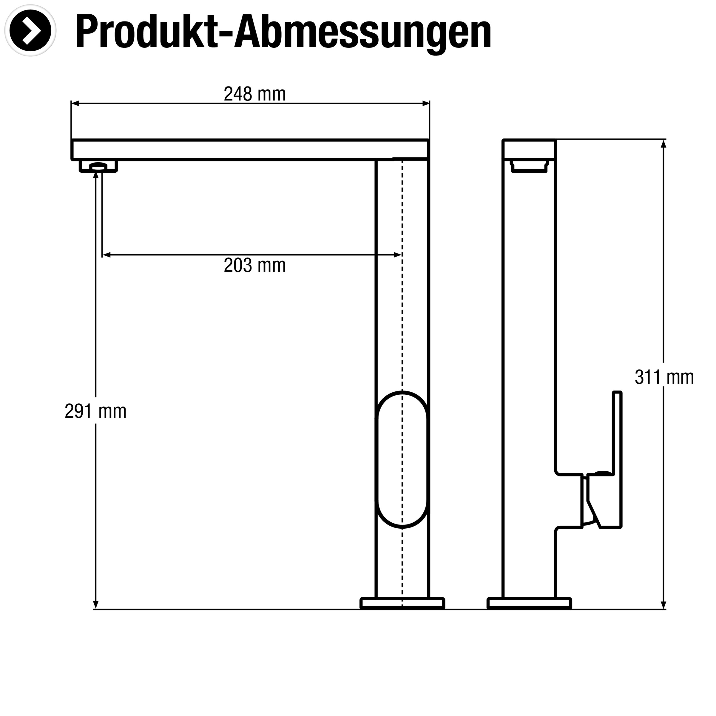 CORNAT Spültischarmatur »Ave«, HD, Messing, verchromt