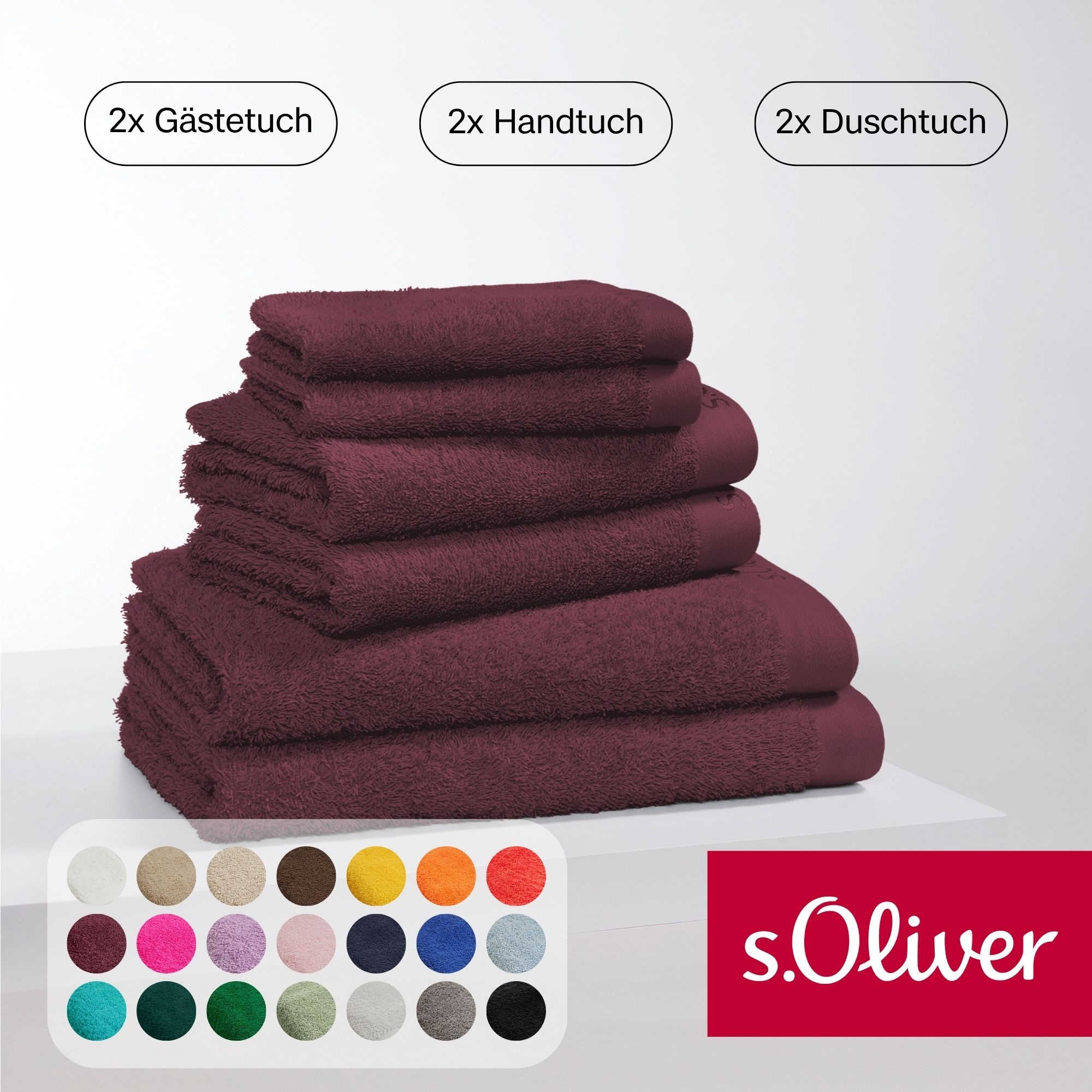 s.Oliver Handtuch Set "s.Oliver, Premium Qualität, 600 gr/m²" Set 6 Walkfro günstig online kaufen