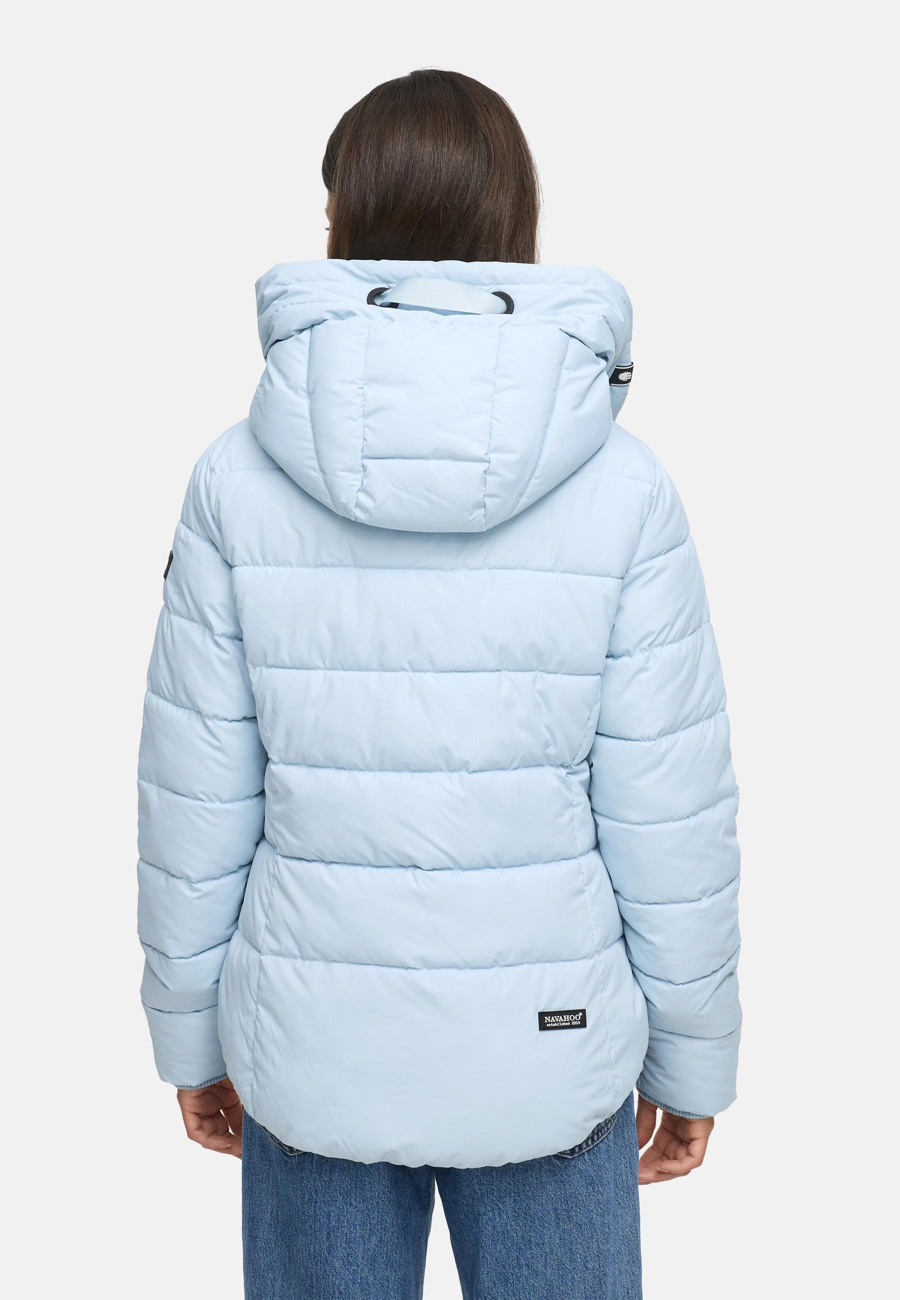 Navahoo Steppjacke »Amayaa«, mit Kapuze, stylische Damen Winterjacke mit coolen Applikationen