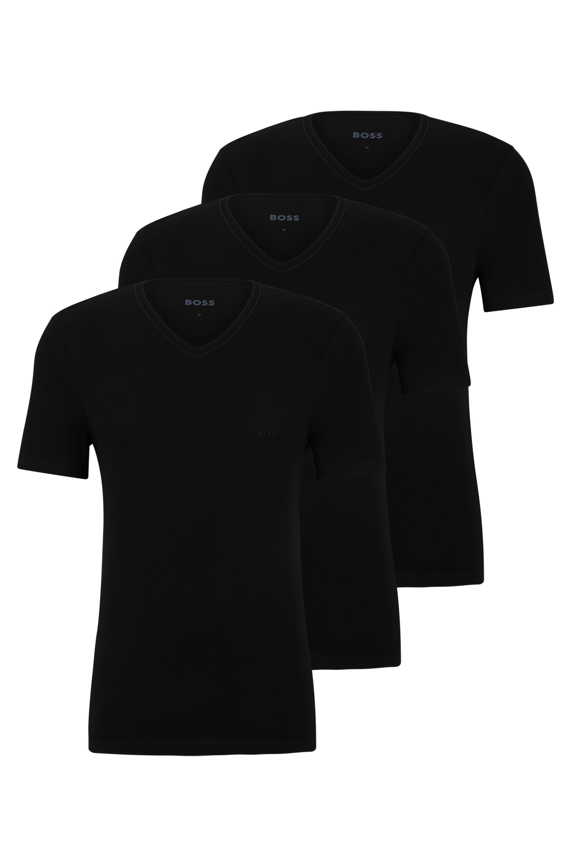 BOSS V-Shirt »T-Shirt VN 3P CO«, (Packung)
