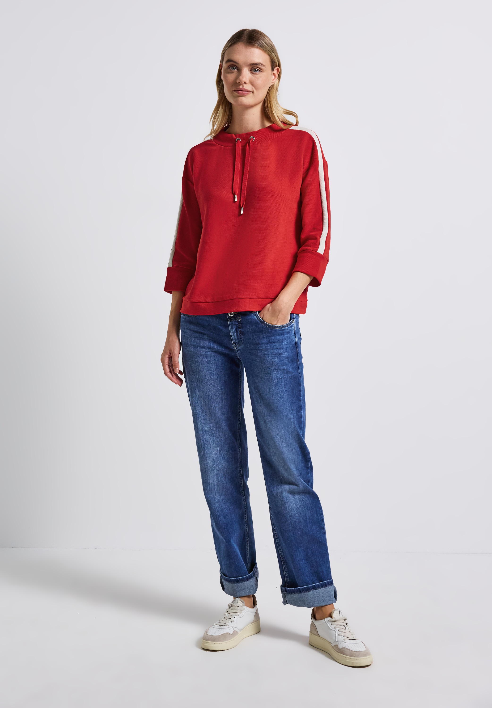 STREET ONE 3/4-Arm-Shirt, mit U-Boot-Ausschnitt