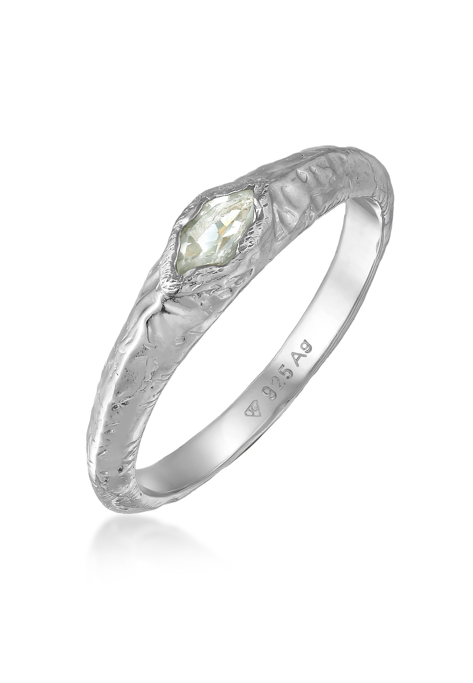 HAZE & GLORY Silberring »Ring Amethyst Hellgrün Handgefertigt 925 Sterling Silber«