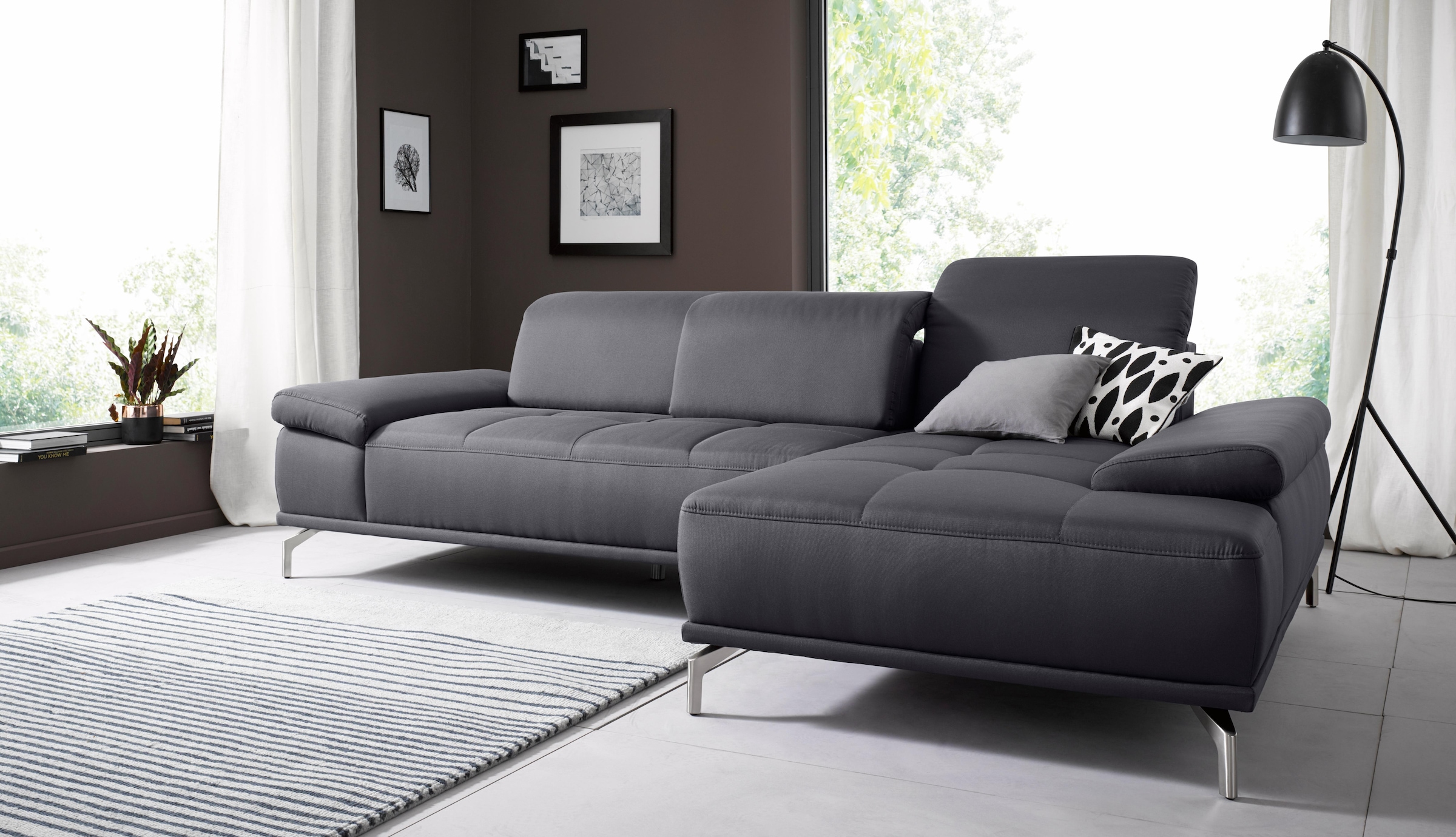 Home affaire Ecksofa "Caluna" Inkl.Sitztiefenverstellung, wahlweise mit Kop günstig online kaufen