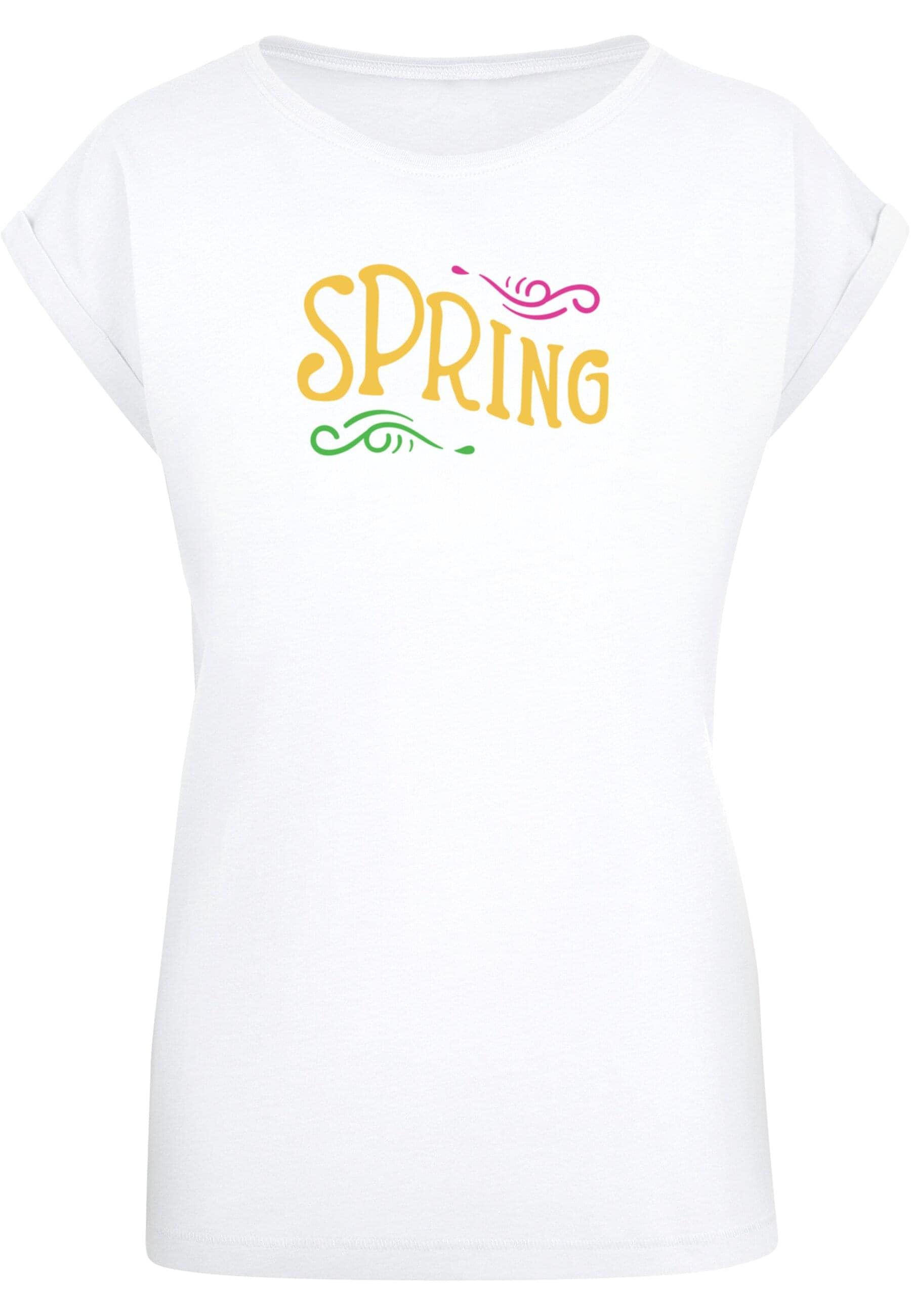 Merchcode T-Shirt »Damen Ladies Spring text - Extended Shoulder Tee«, (1 tlg.)  online kaufen | BAUR | T-Shirts