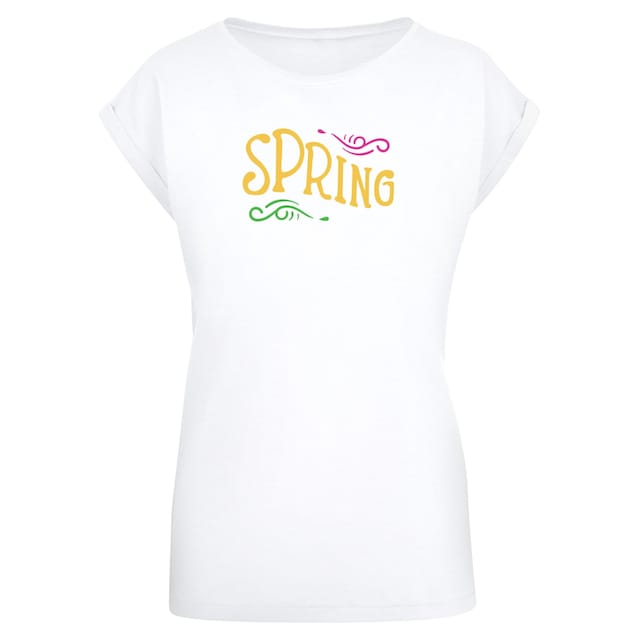 Merchcode T-Shirt »Damen Ladies Spring text - Extended Shoulder Tee«, (1 tlg.)  online kaufen | BAUR