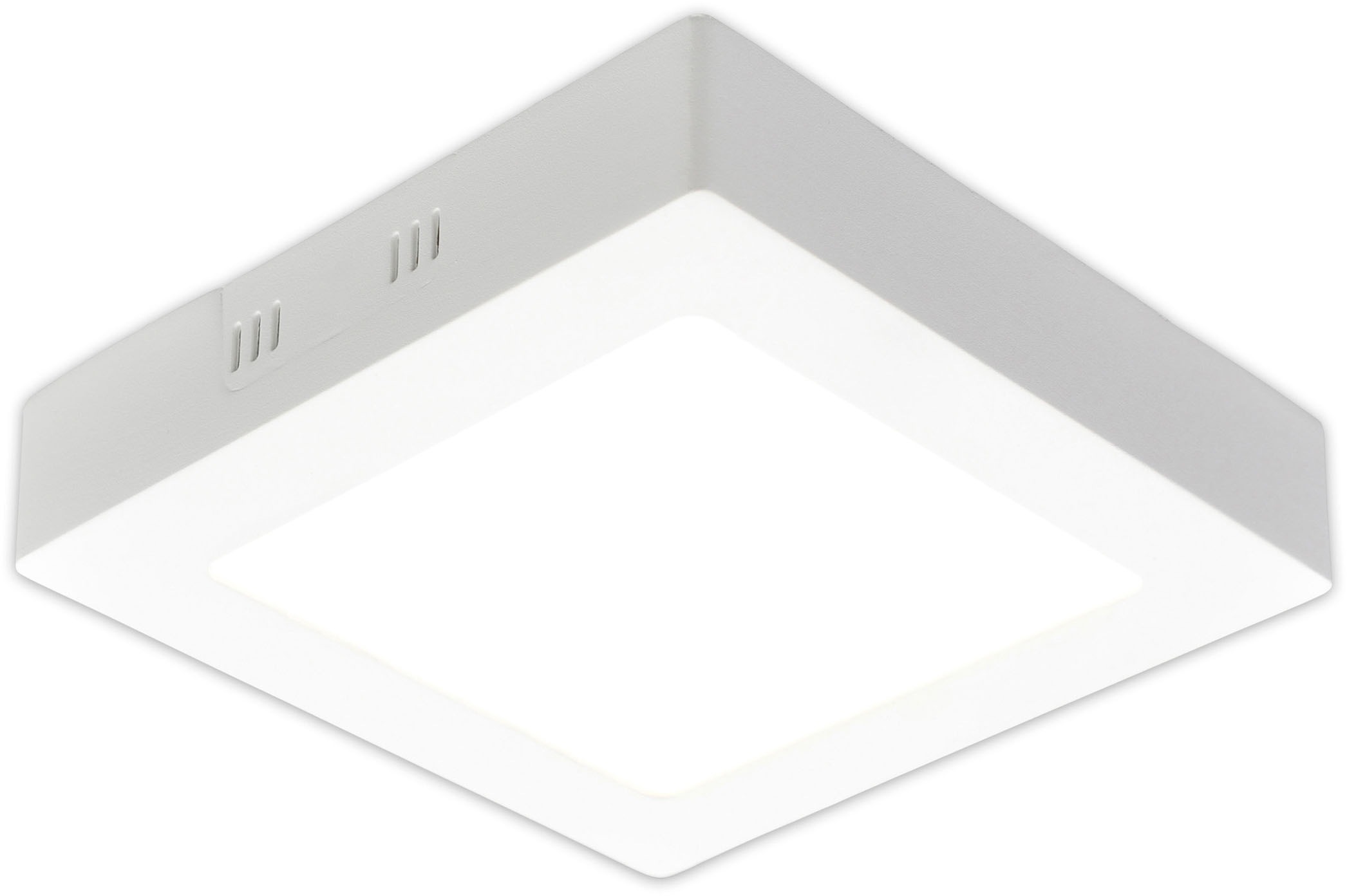 näve LED Panel »Dimplex«, 1 flammig, Leuchtmittel LED-Modul | LED fest integriert, Aufbaupanel weiß, dimmbar, Phasenabschnitt, Maße: s: 30x30cm, h:3,5cm