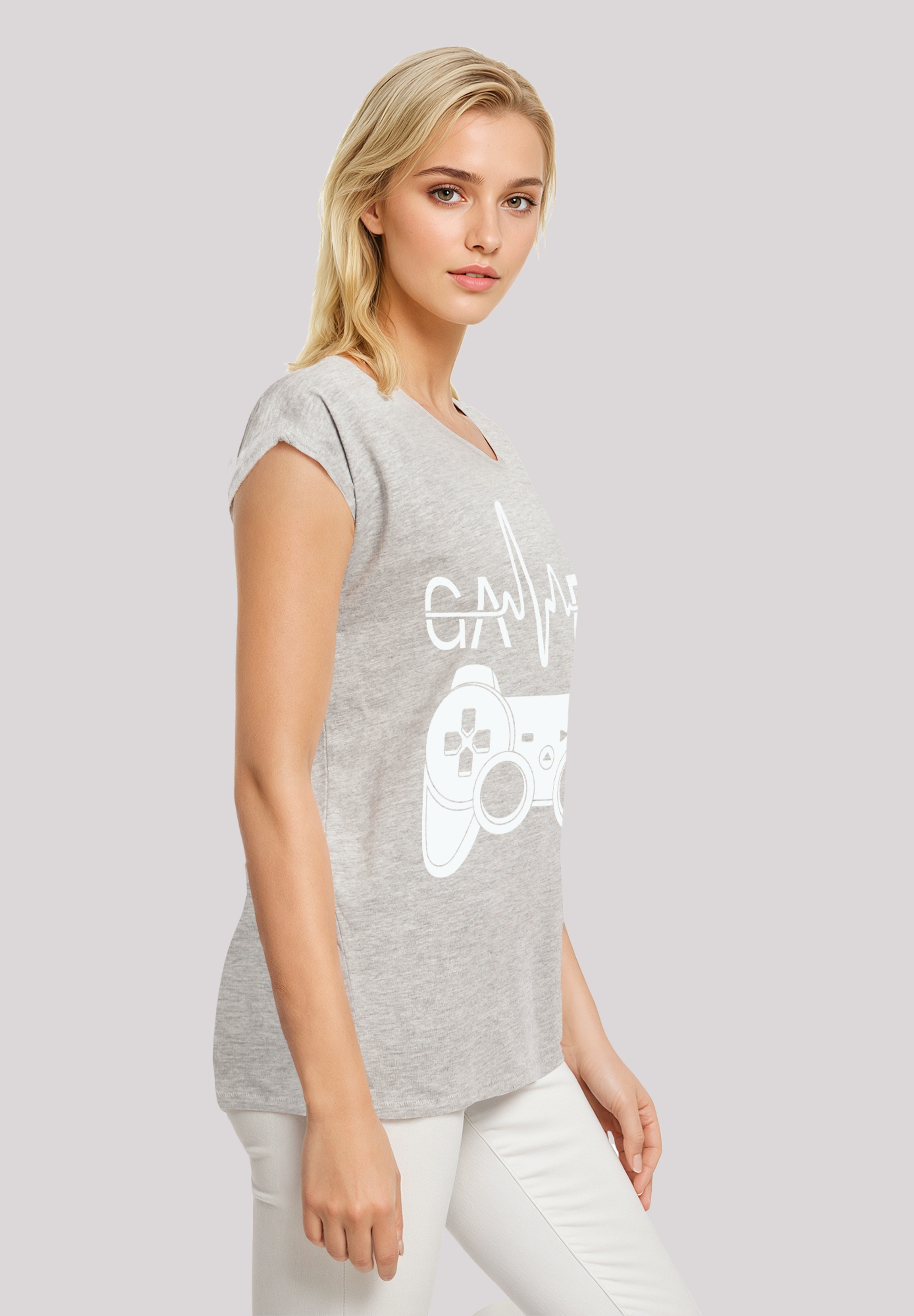F4NT4STIC T-Shirt »Gamer Herzschlag«, Premium Qualität