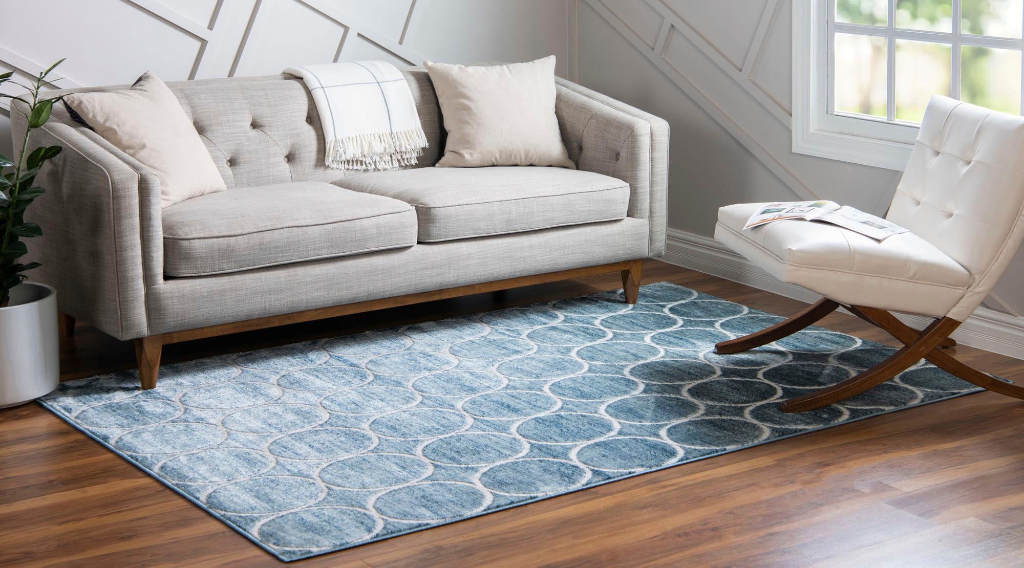 Myflair Möbel & Accessoires Teppich »Titan Trellis, LAGERRÄUMUNG« rechteckig 13 mm Höhe Kurzflor, gewebt, modernes Design, Motiv Kreise