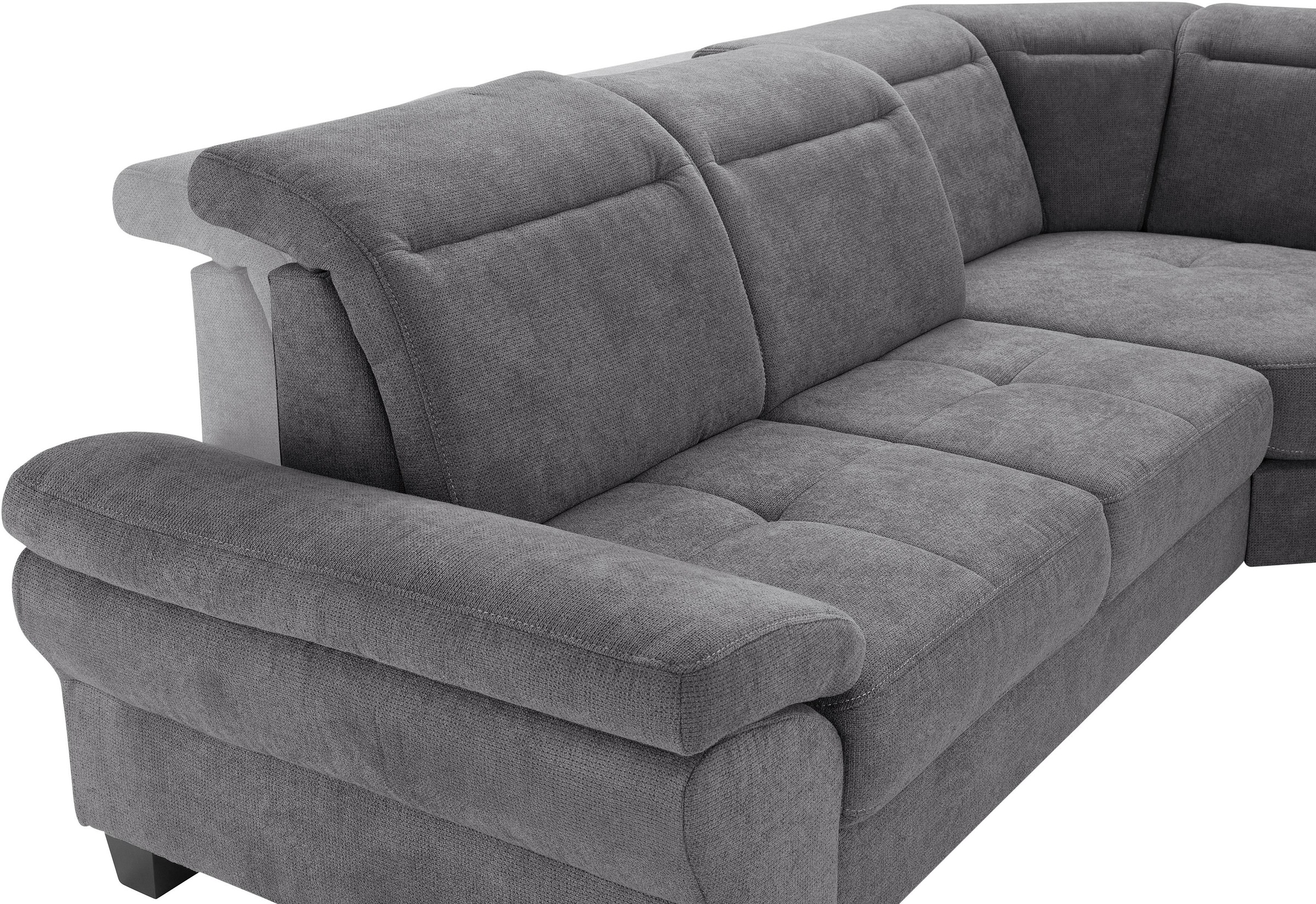Places of Style Ecksofa »Cornwall L-Form«, incl. Sitztiefenverstellung, mit Bettfunktion und Kopfteilverstellung