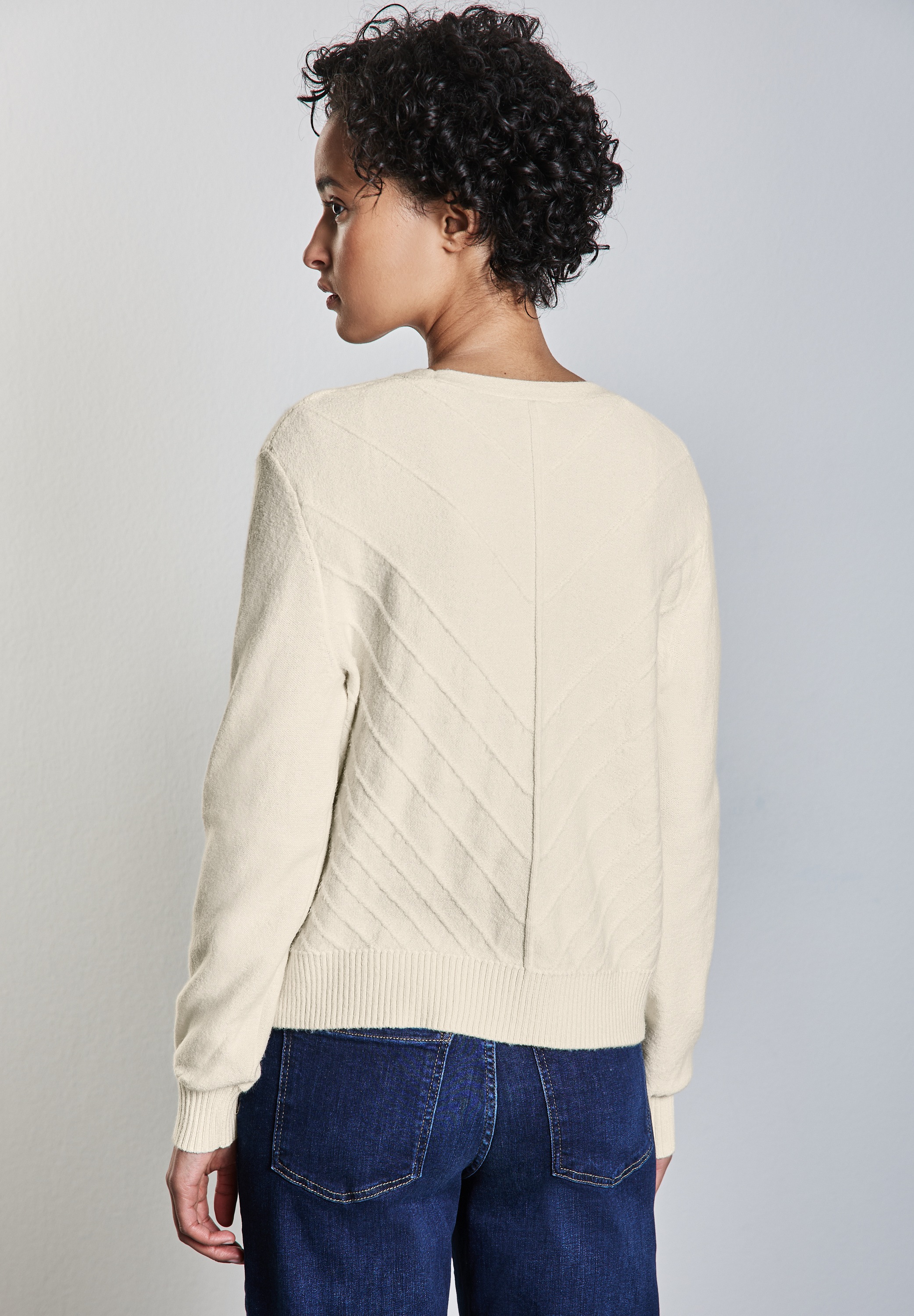 STREET ONE Cardigan, aus softem Materialmix