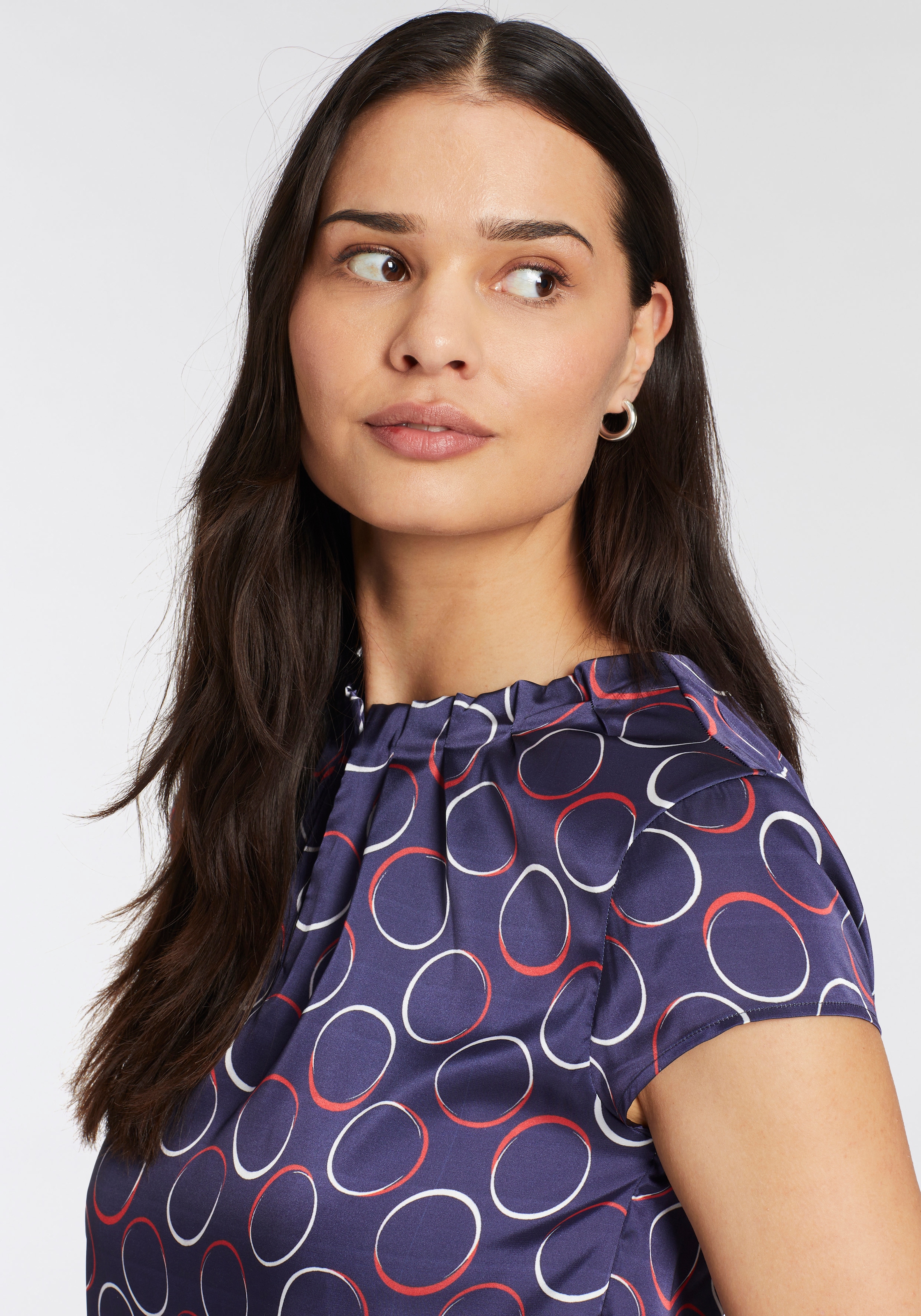 HECHTER PARIS Druckbluse, mit Raffung am Hals
