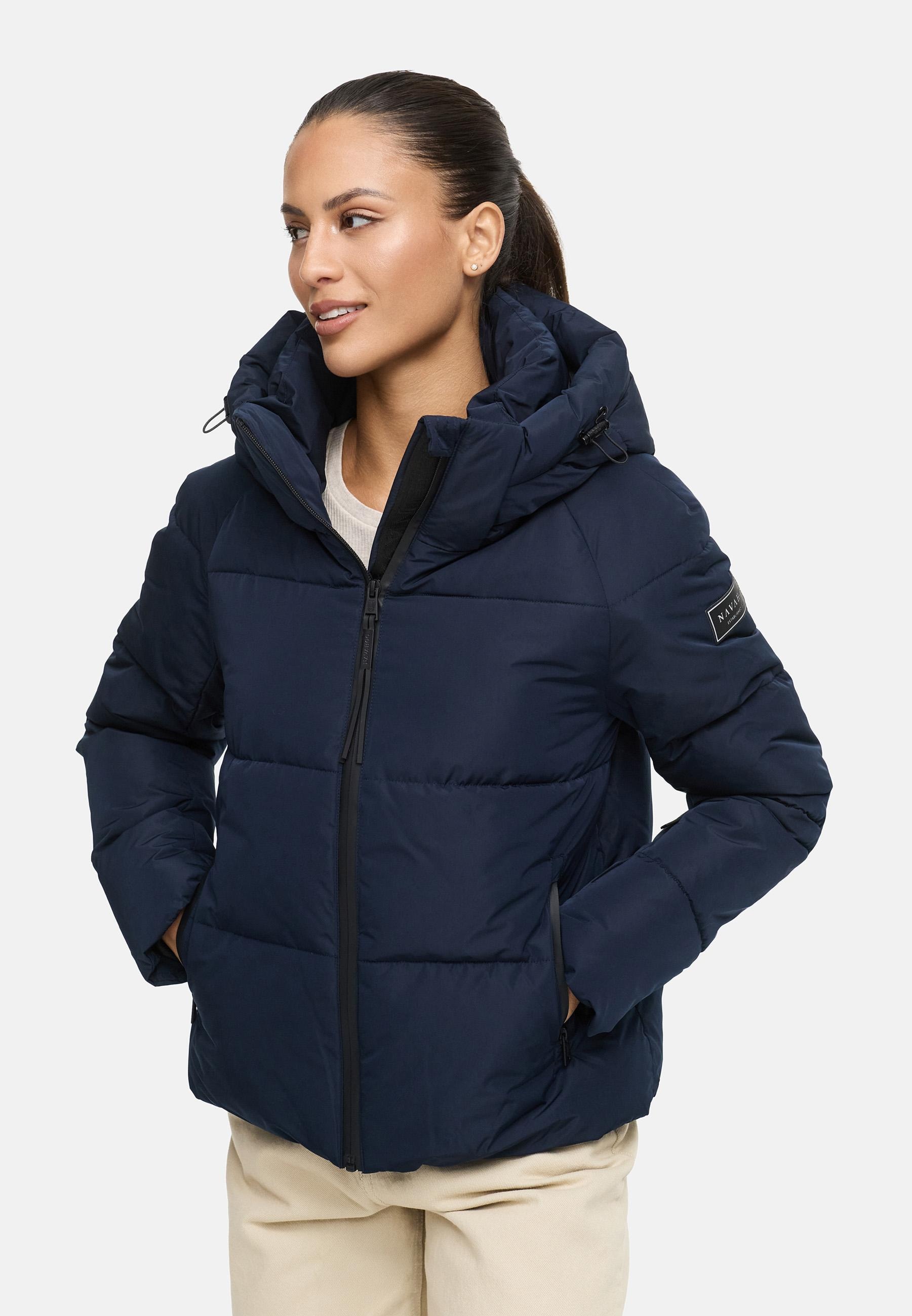 Navahoo Steppjacke »Frostherz XIV«, mit Kapuze, Kurze gesteppte Damen Winterjacke mit abnehmbarer Kapuze
