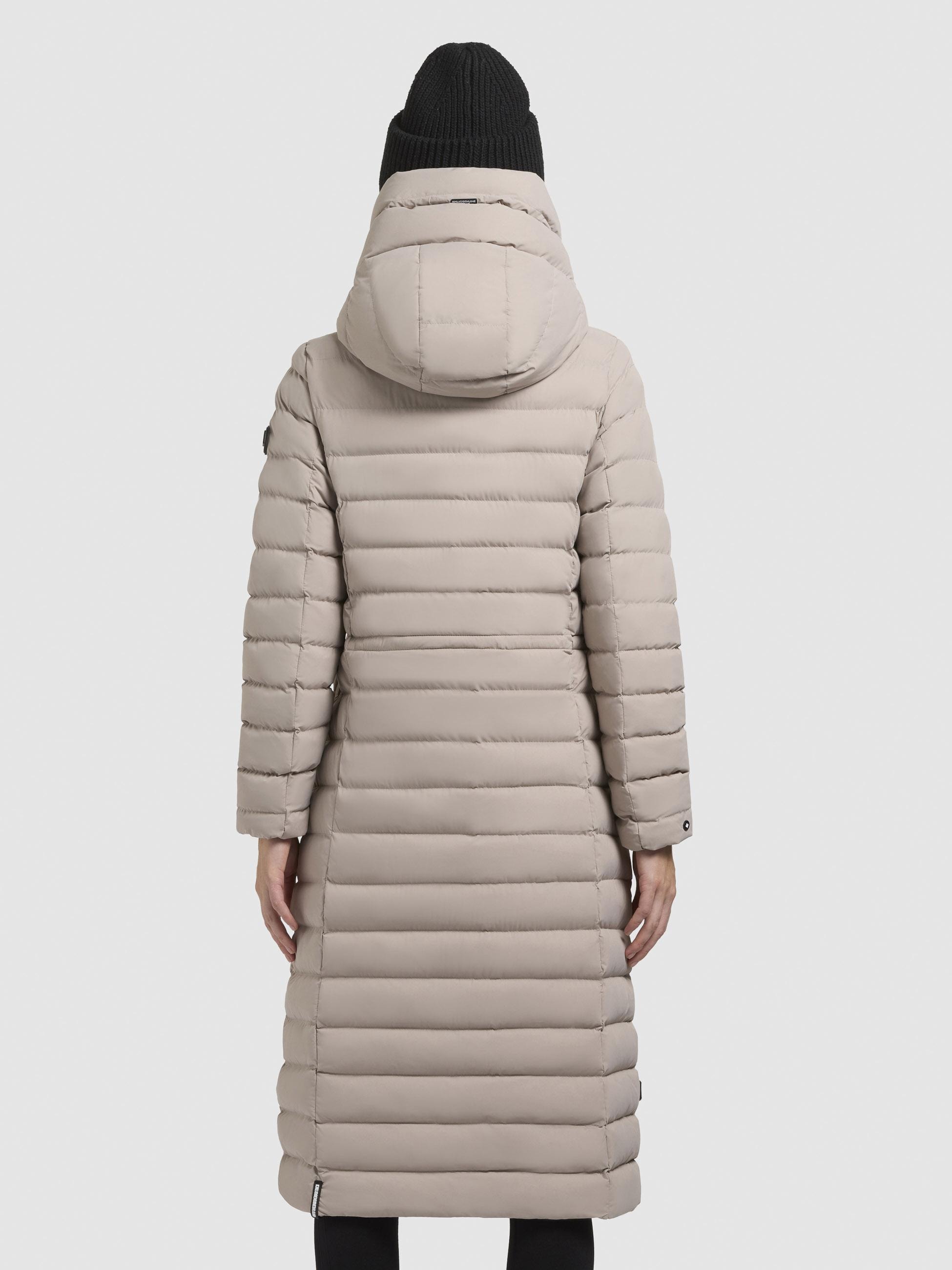 khujo Steppjacke »Imes-YM«, mit Kapuze, Steppmantel mit hohem Kragen und silbrig glänzendem Innenfutter
