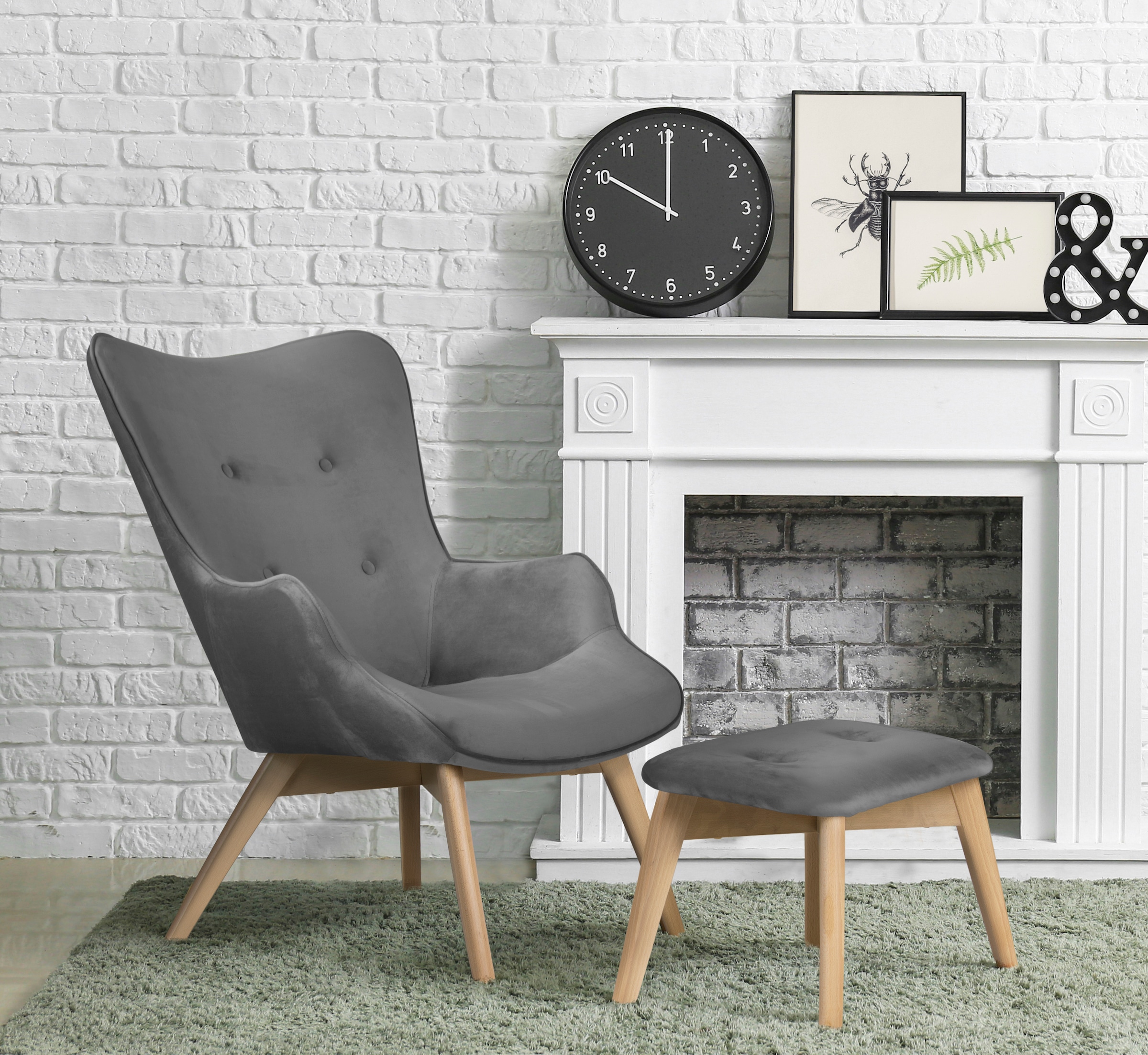 Home affaire Sessel "Nicko" wahlweise mit und ohne Hocker günstig online kaufen