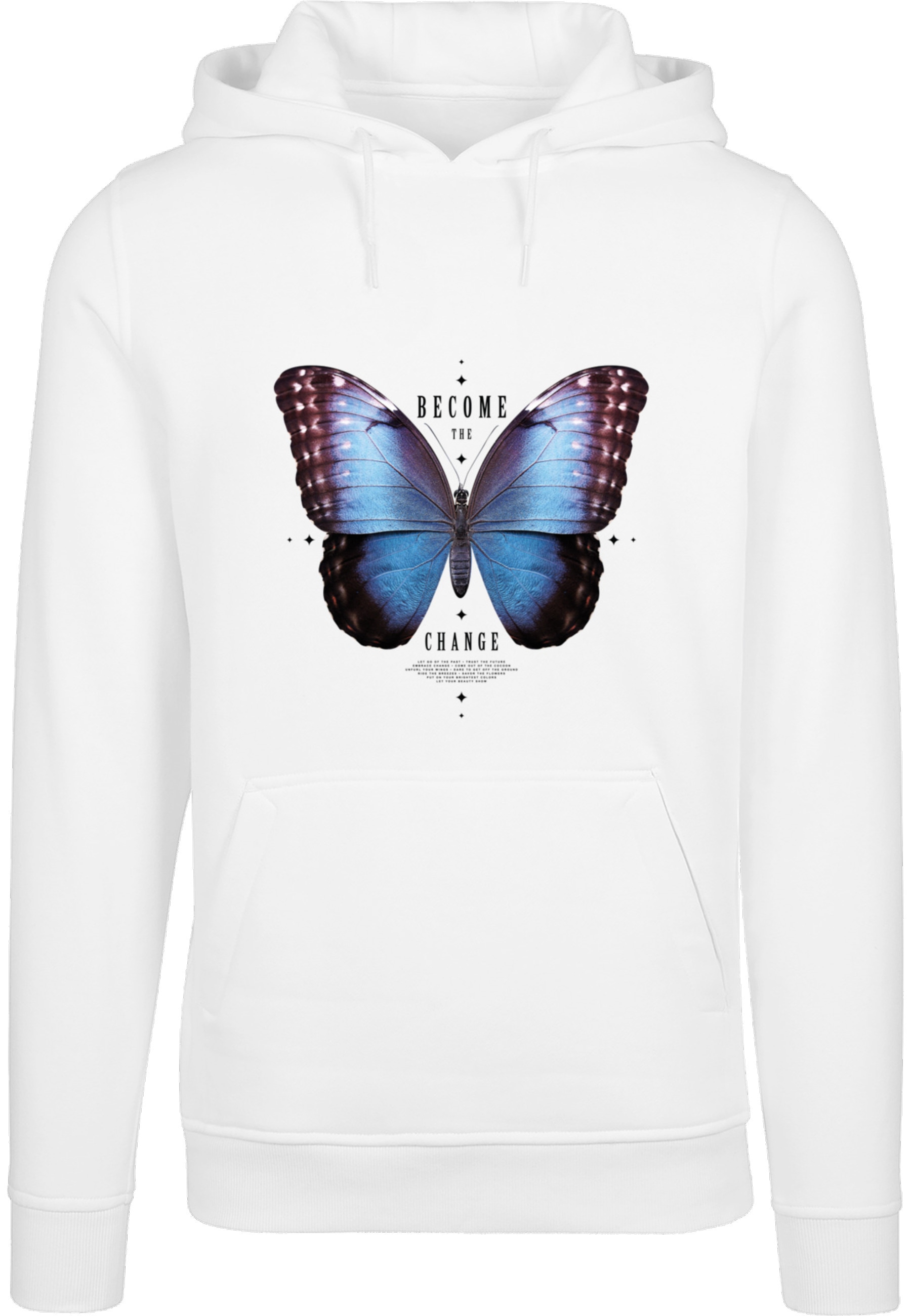 MisterTee Kapuzenpullover "MisterTee Herren Become The Change Butterfly Hoo günstig online kaufen